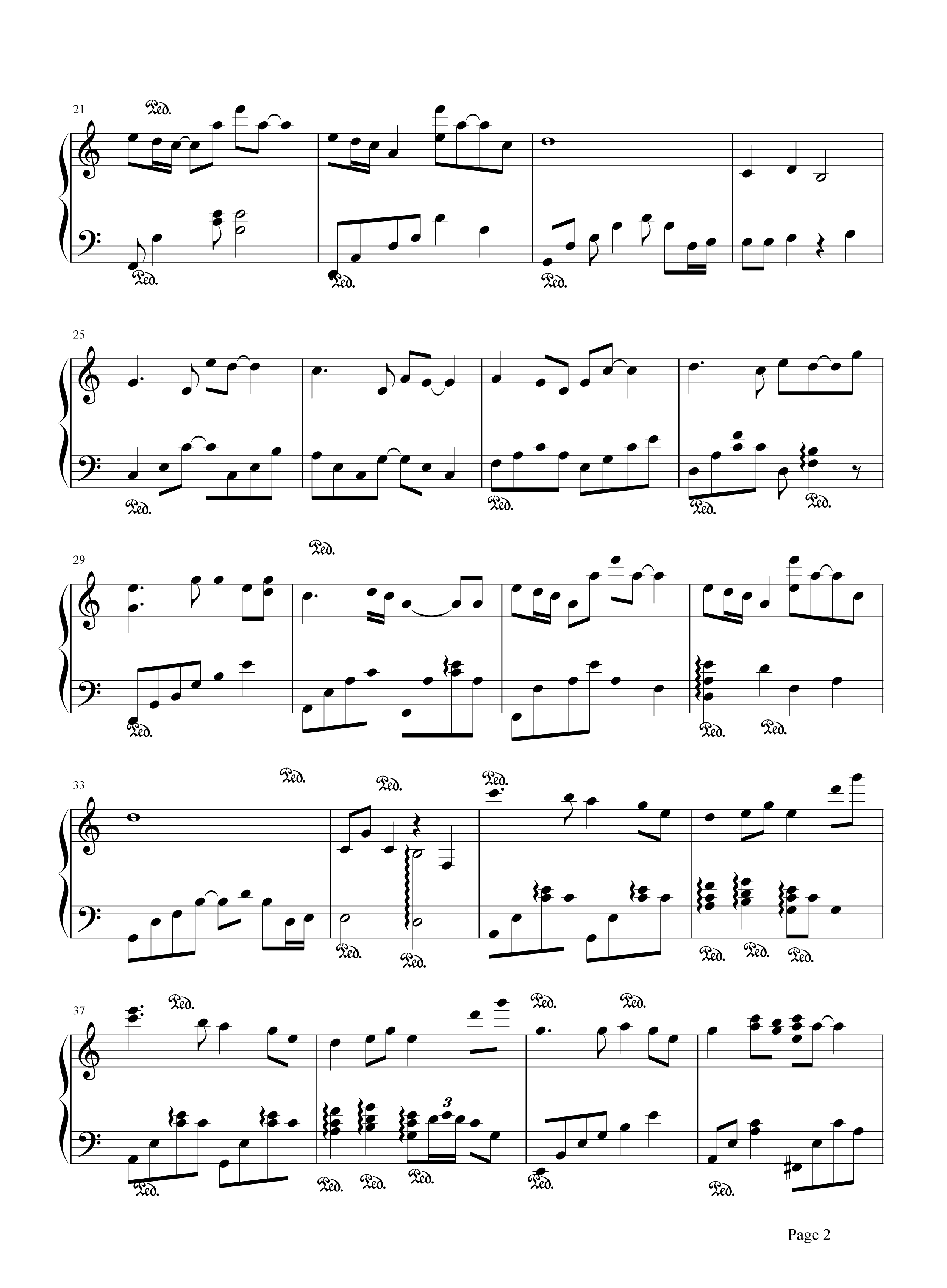爱情钢琴谱 莫文蔚-有一个简单的问题 什么是爱情2