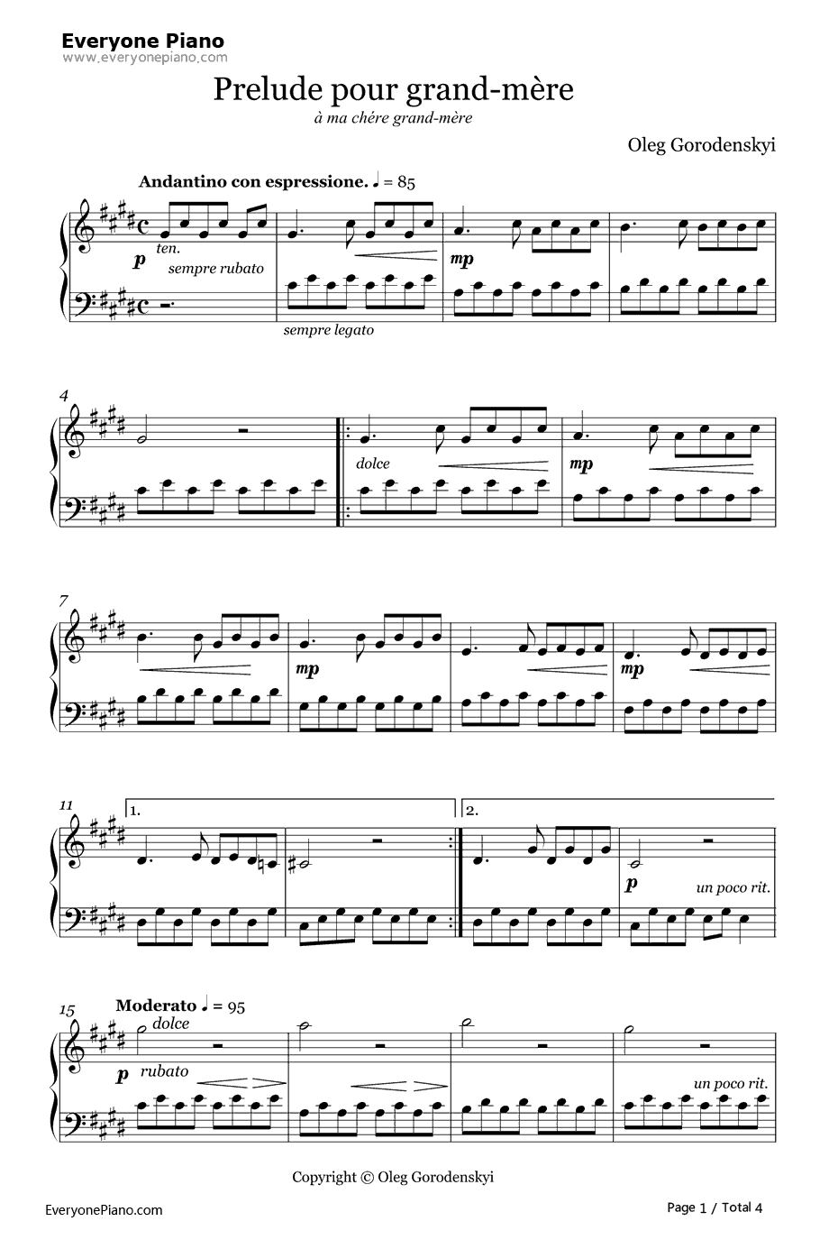 Prelude pour grand钢琴谱-OlegGorodenskyi-mère1