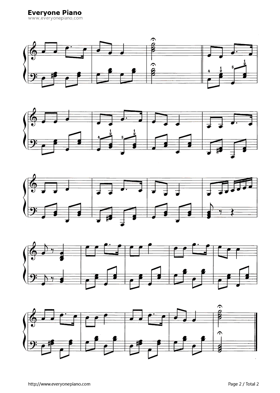 小集体舞钢琴谱2