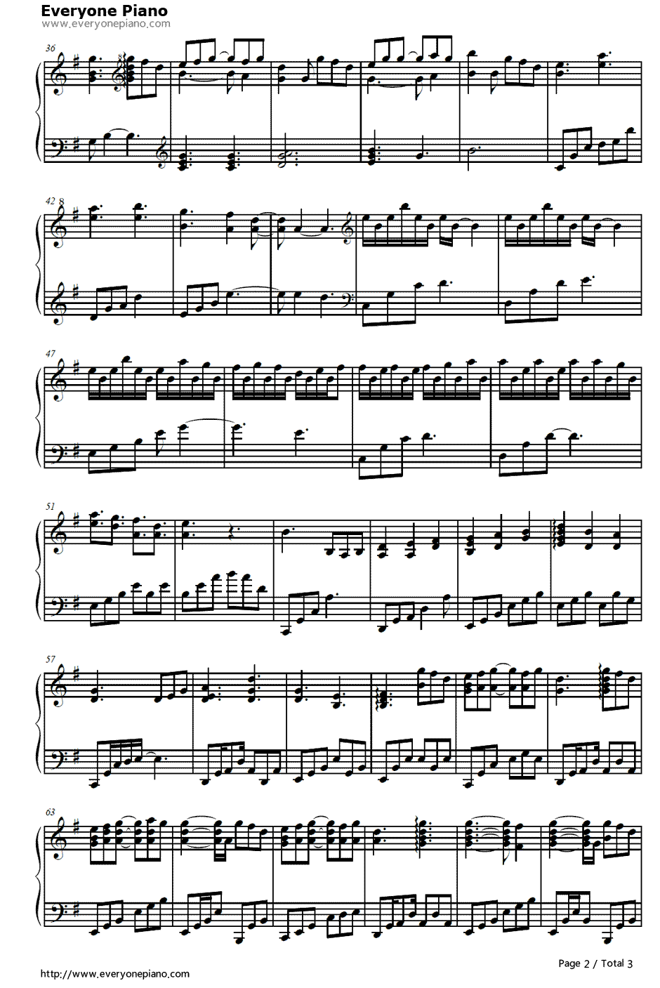 Piano UC钢琴谱-泽野弘之-NO.32