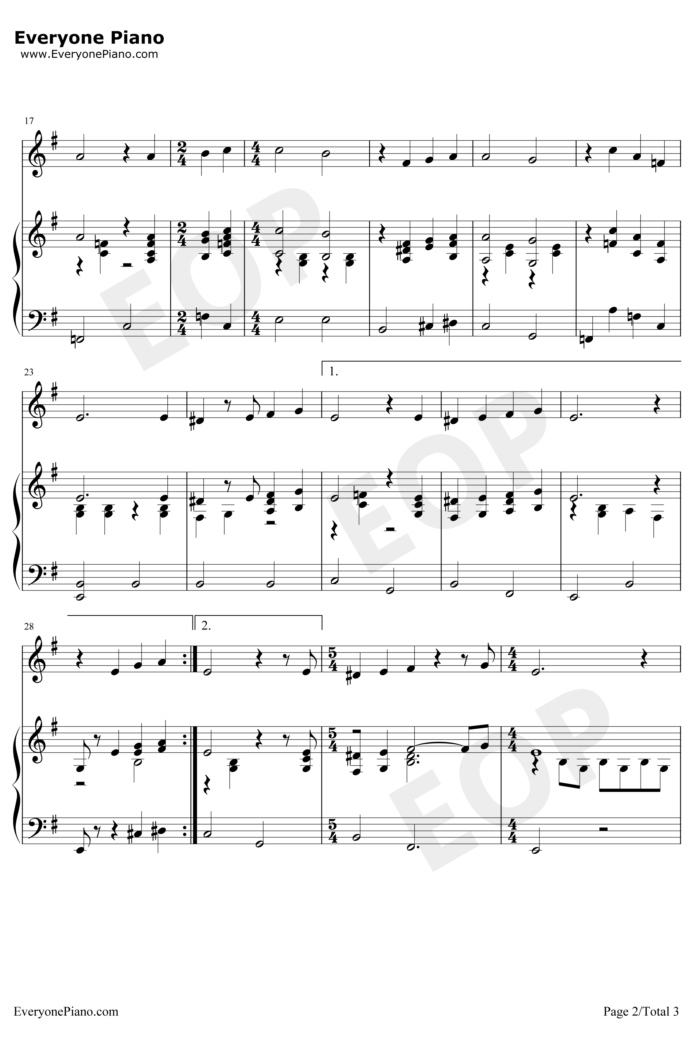 Sally's Song钢琴谱-DannyElfman-圣诞夜惊魂OST2