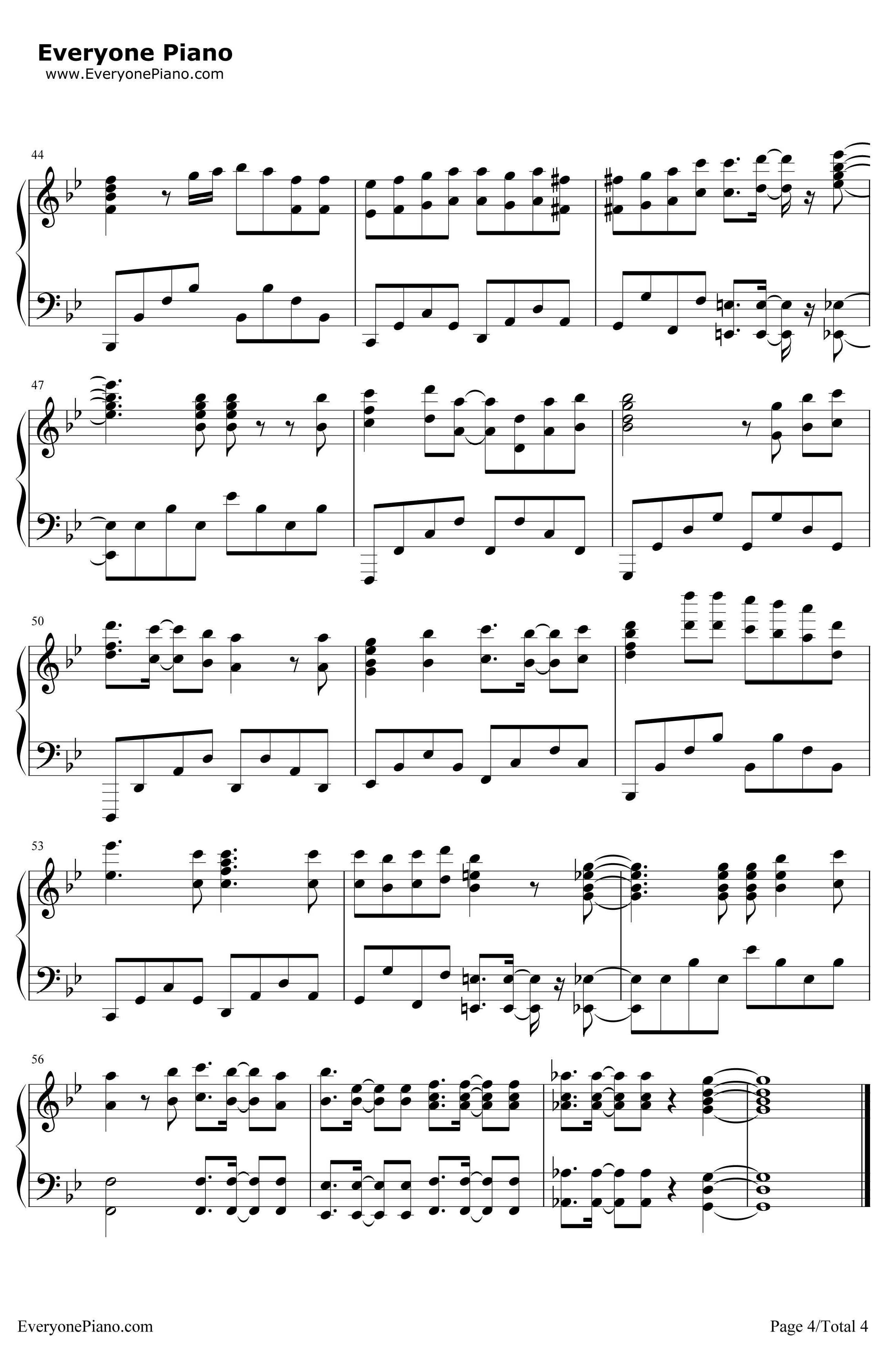 UNISONIA钢琴谱-TRUE-BuddyComplexOP4