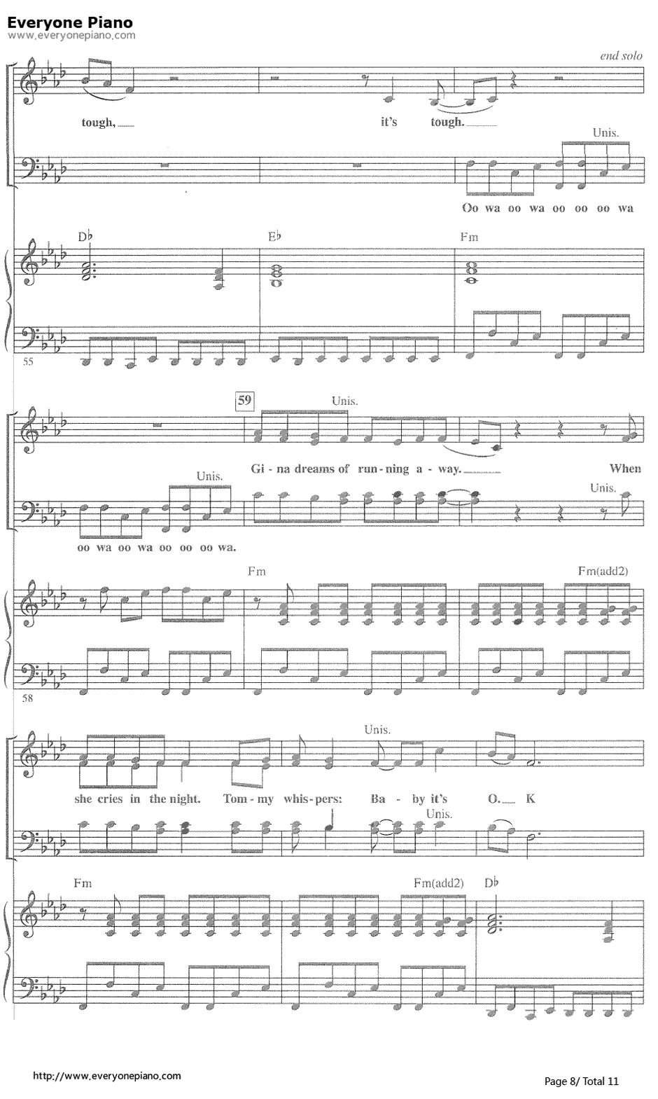Livin' on a prayer钢琴谱-Bon Jovi邦乔维8
