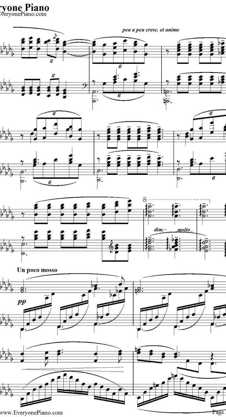 Clair de lune钢琴谱-德彪西（Debussy）2