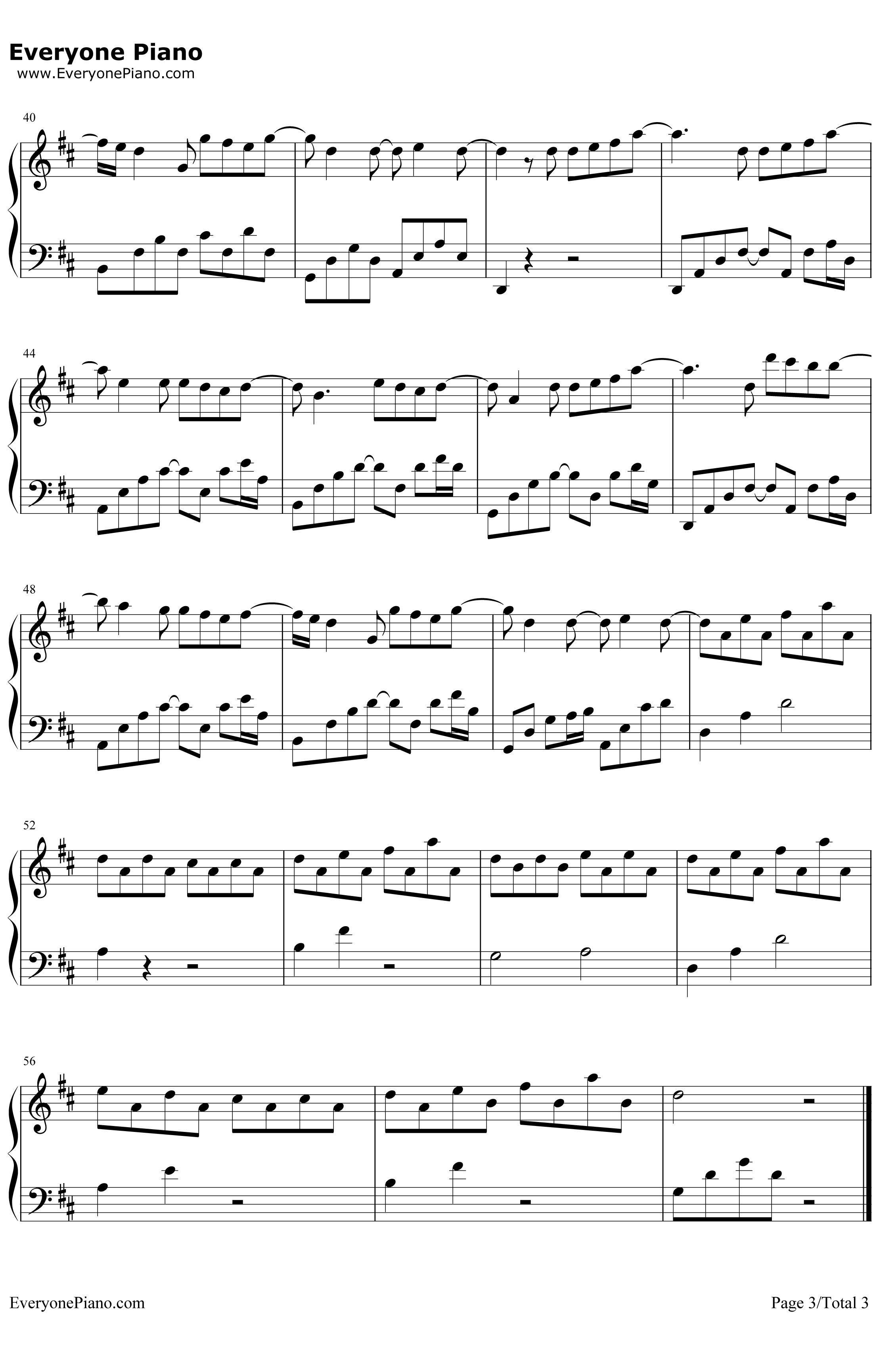 最美的期待钢琴谱-周笔畅3