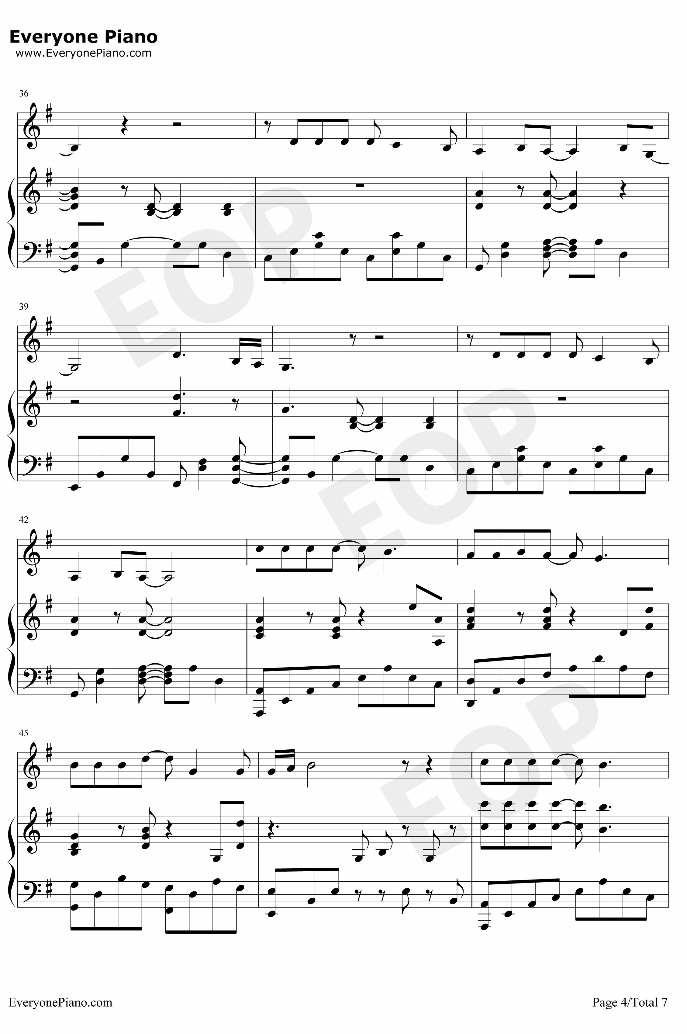 Shallow钢琴谱-LadyGagaBradleyCooper-一个明星的诞生OST4