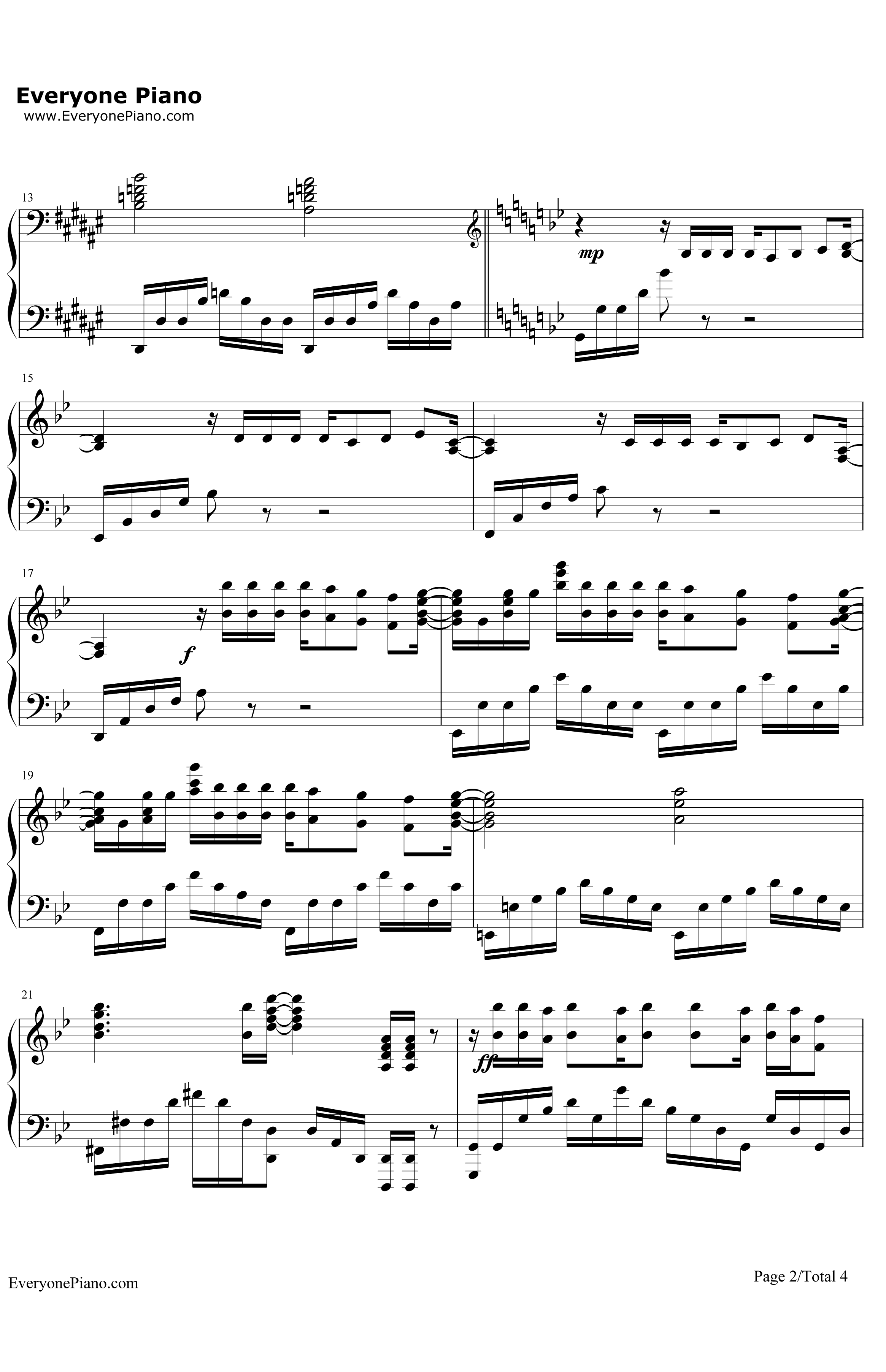Fallen钢琴谱-EGOIST-PSYCHO-PASS心理测量者2ED2