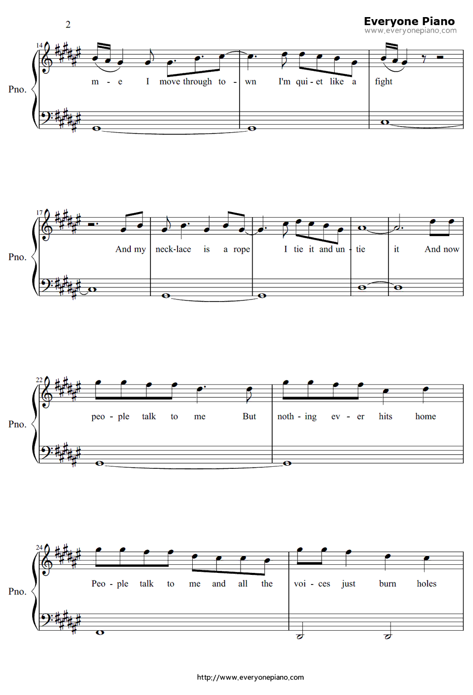 Yellow Flicker Beat钢琴谱-Lorde-饥饿游戏3：嘲笑鸟（上）主题曲2