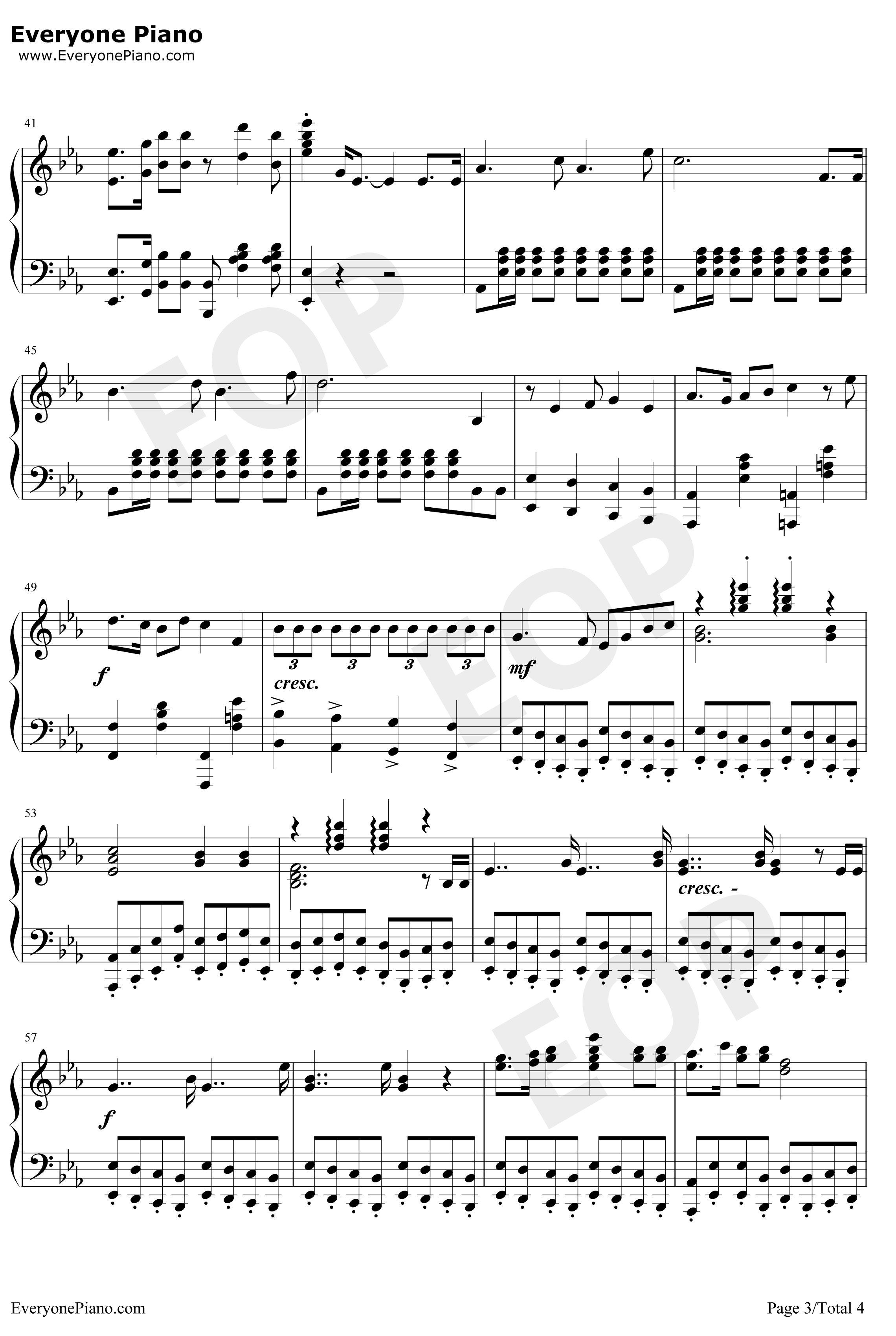 ウルトラセブンの歌钢琴谱-莳田尚昊-赛文奥特曼主题曲3