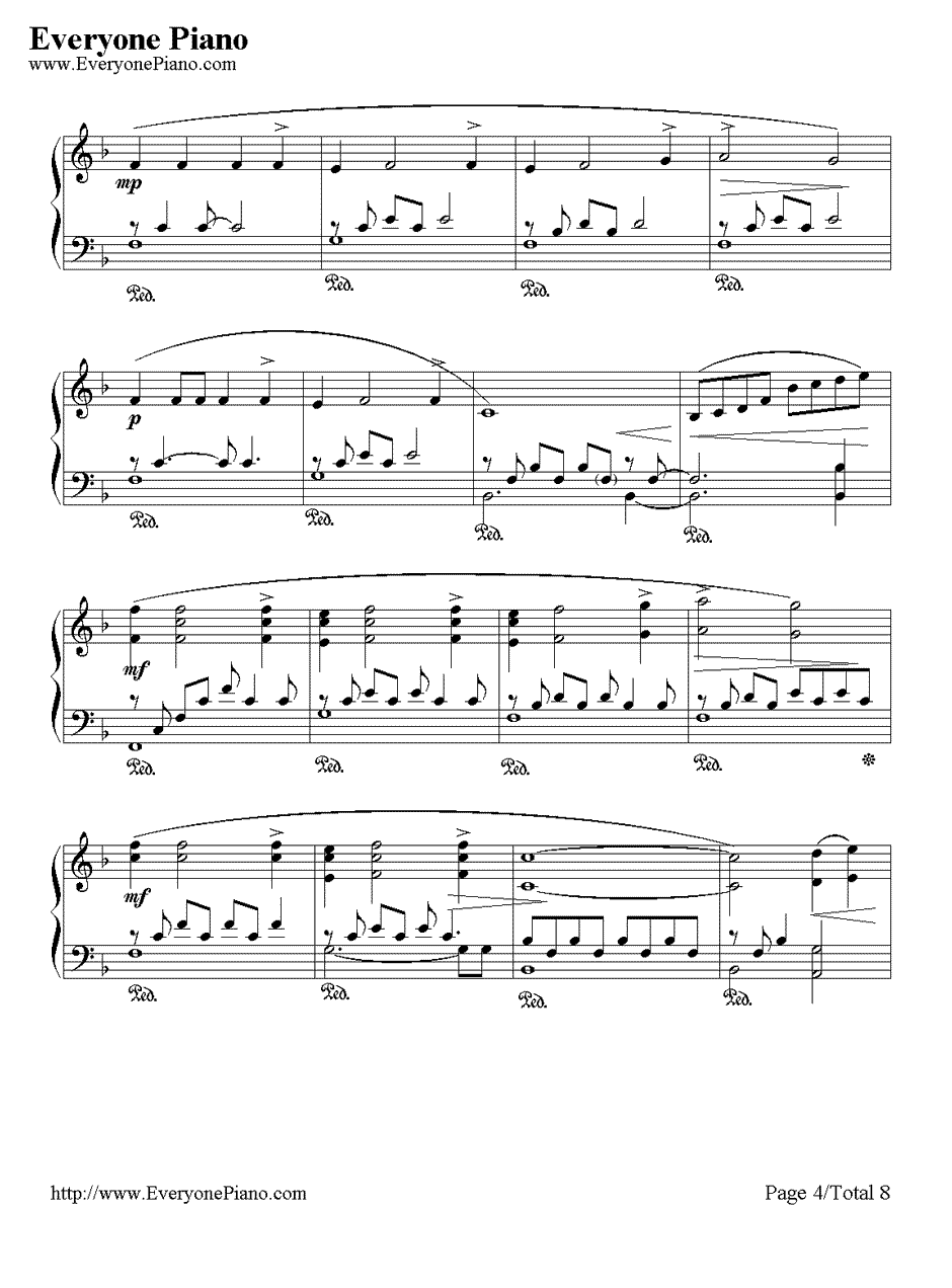 The Portrait钢琴谱-JamesHorner-泰坦尼克号纯钢琴曲4