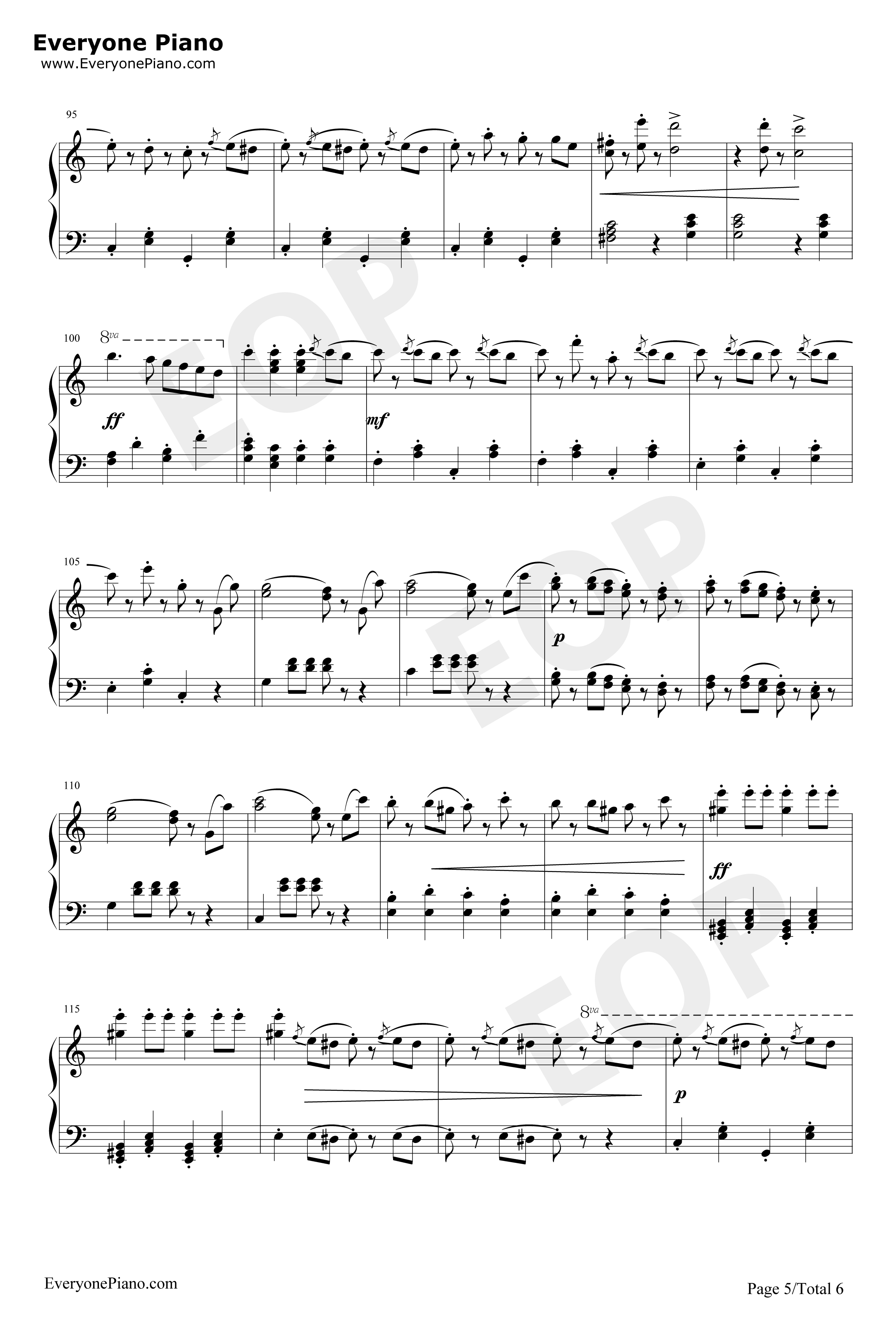 拉德斯基进行曲钢琴谱-约翰·施特劳斯JohannStraussSr.-新年音乐会钢琴独奏版5