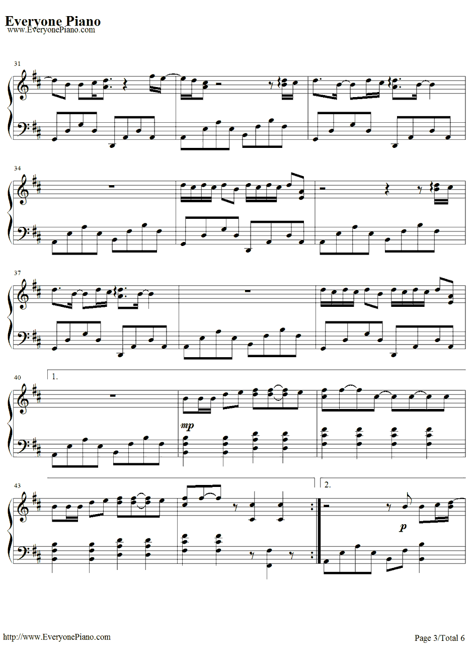 Alej an dro钢琴谱-LadyGaGa3
