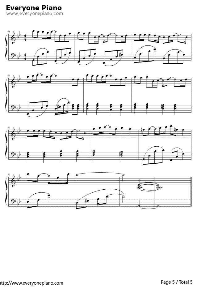有一种爱叫做放手钢琴谱-阿木5