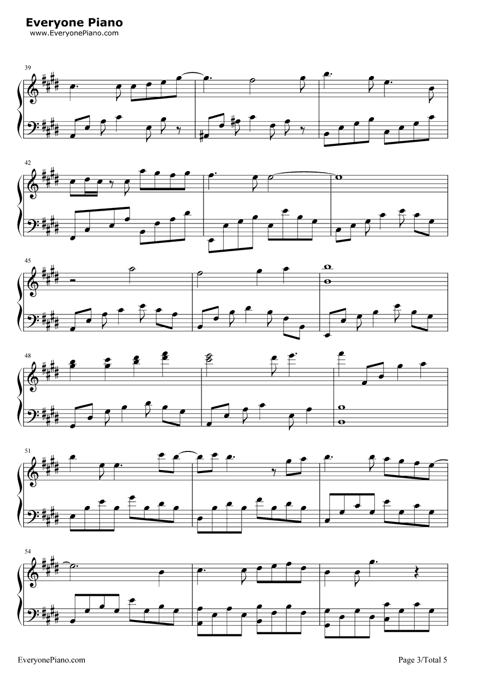 心的旋律钢琴谱-白浜坂高校合唱部-《TARITARI》主题曲3