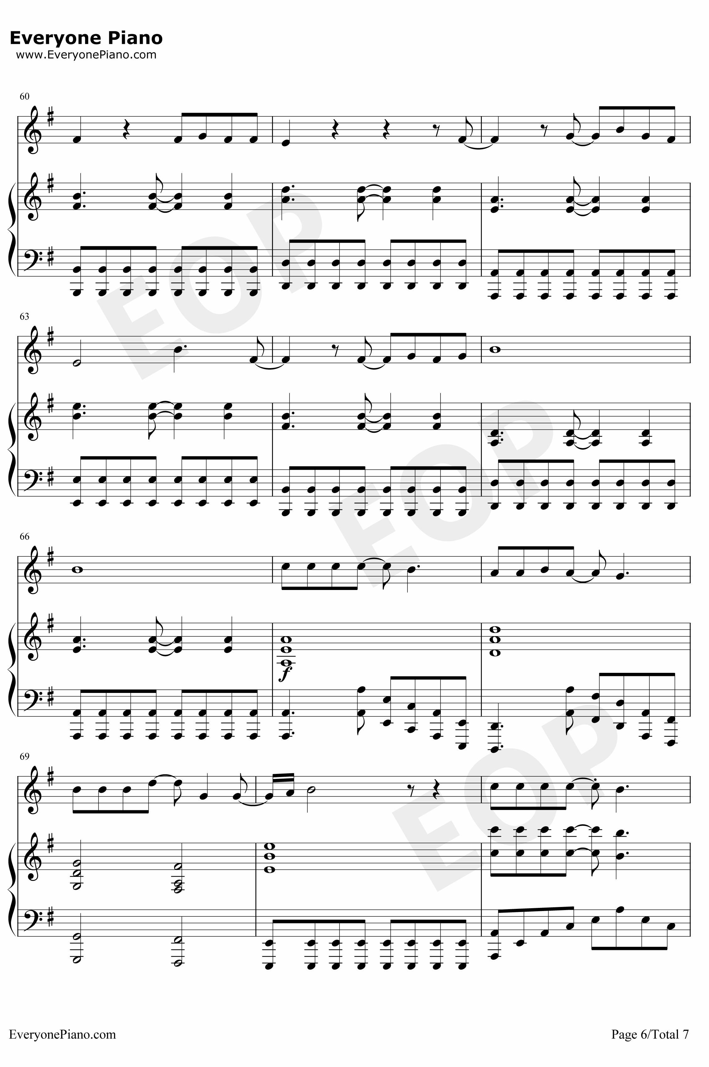 Shallow钢琴谱-LadyGagaBradleyCooper-一个明星的诞生OST6