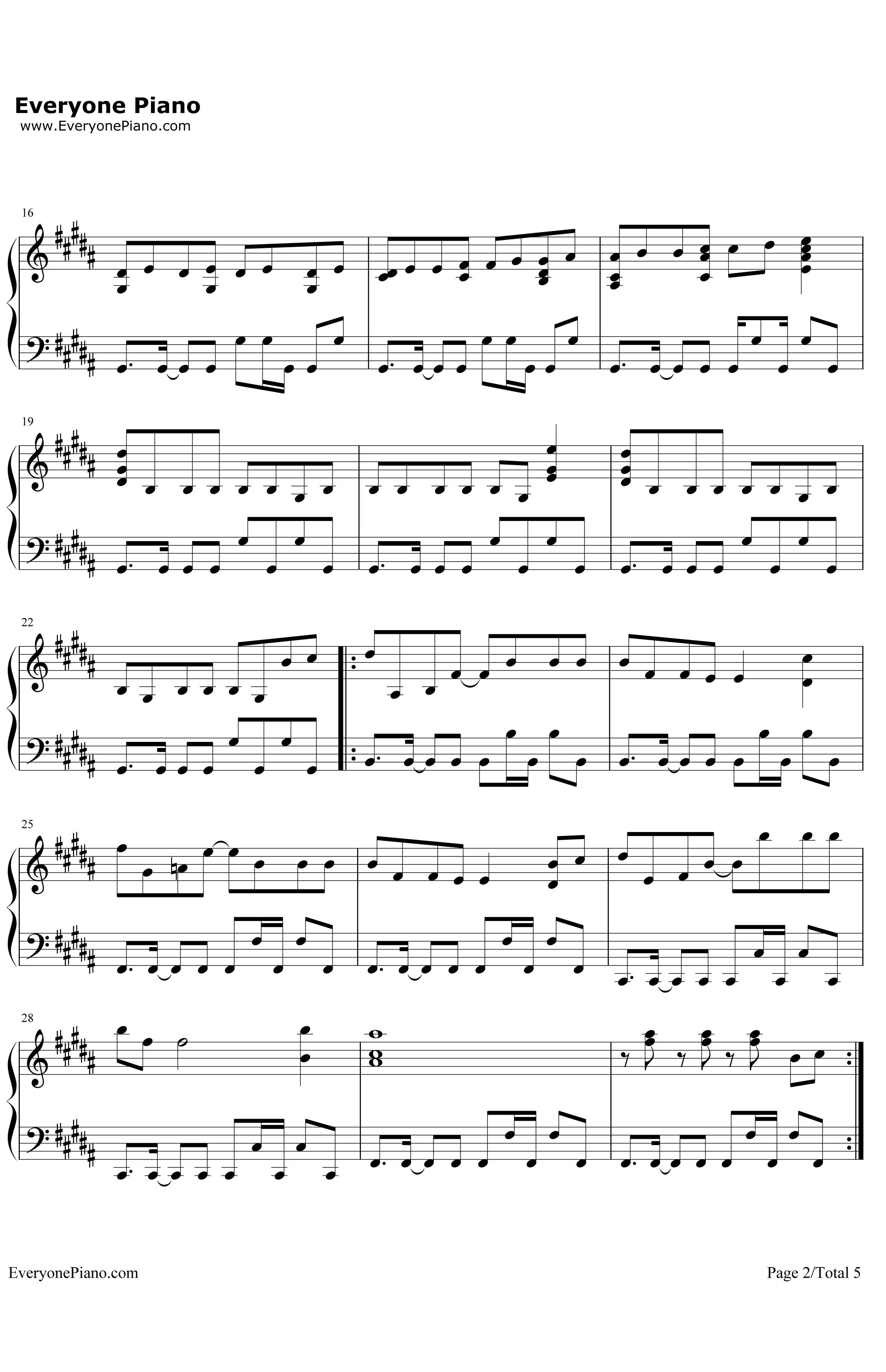 JaiHo钢琴谱-M.I.A-SlumdogMillionaireOST2