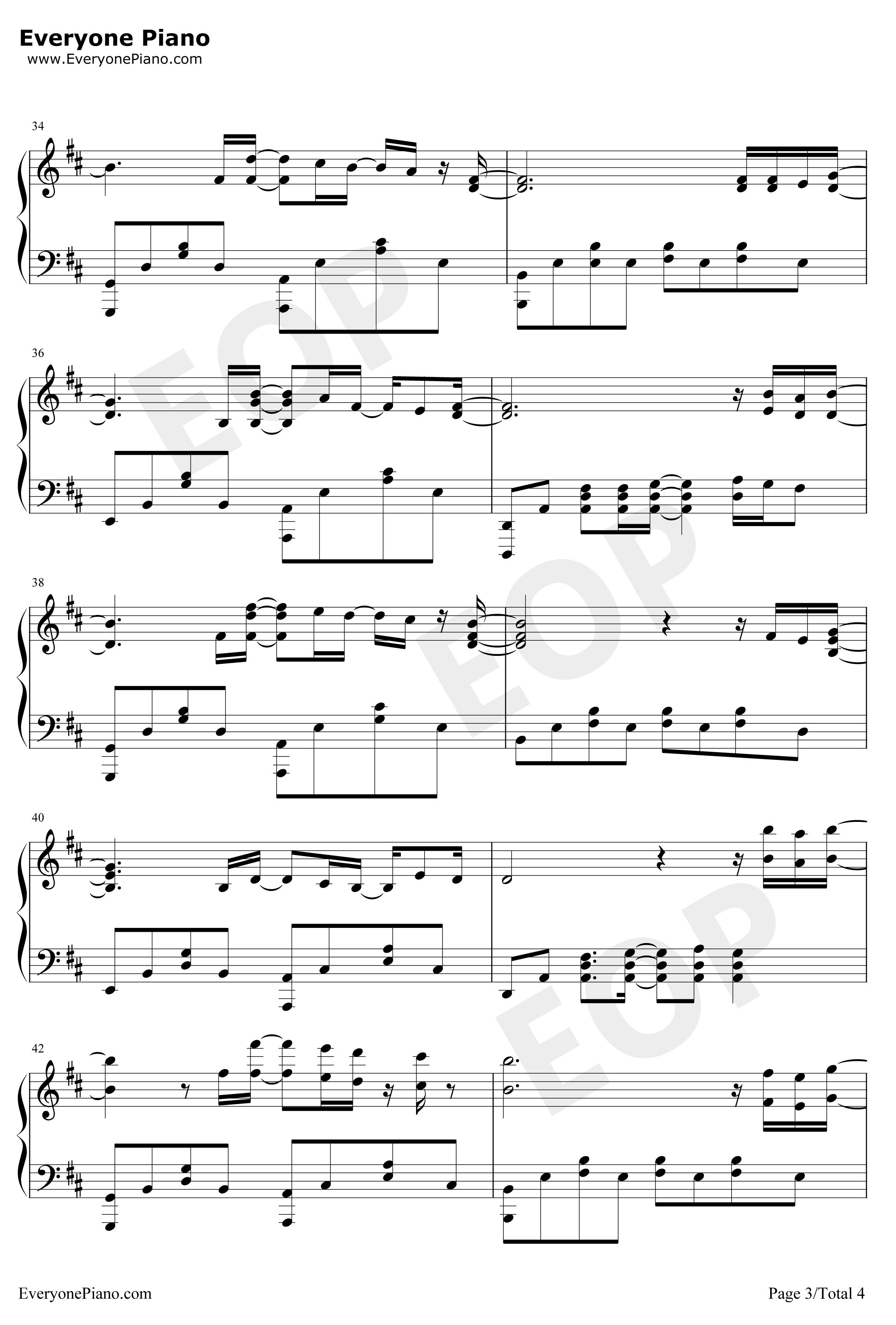 别钢琴谱-薛之谦-独奏版3