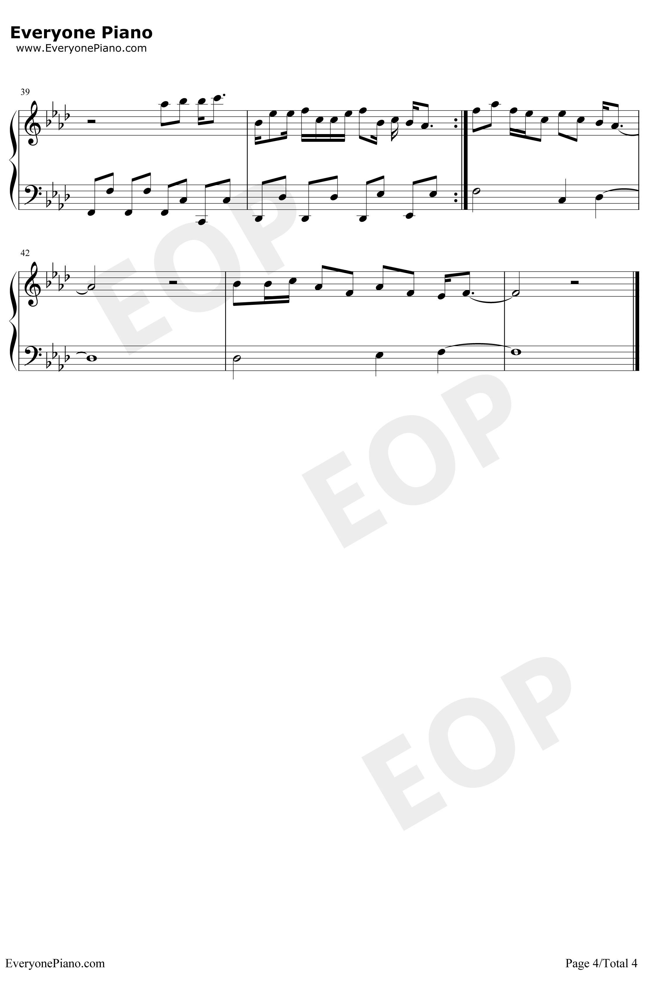 SOS钢琴谱-Avicii Aloe Blacc4