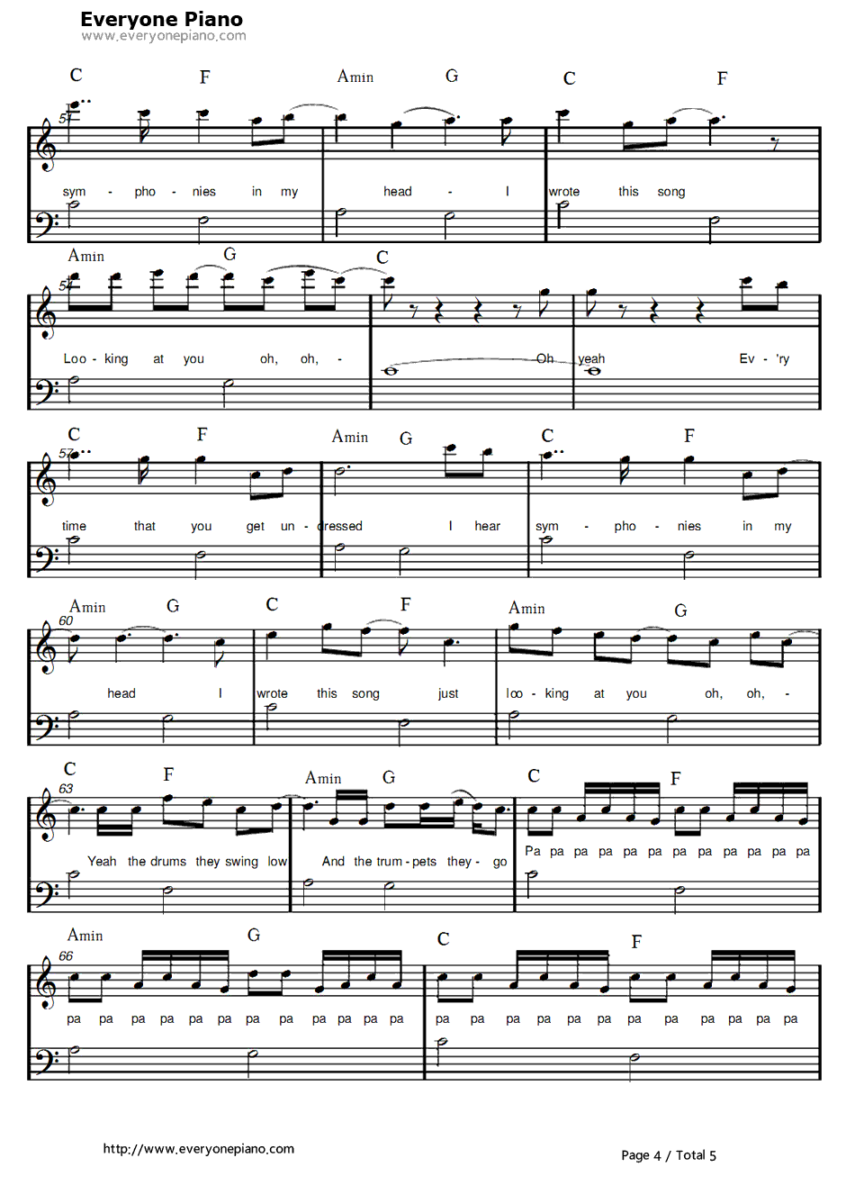 Trumpets钢琴谱-JasonDerulo4