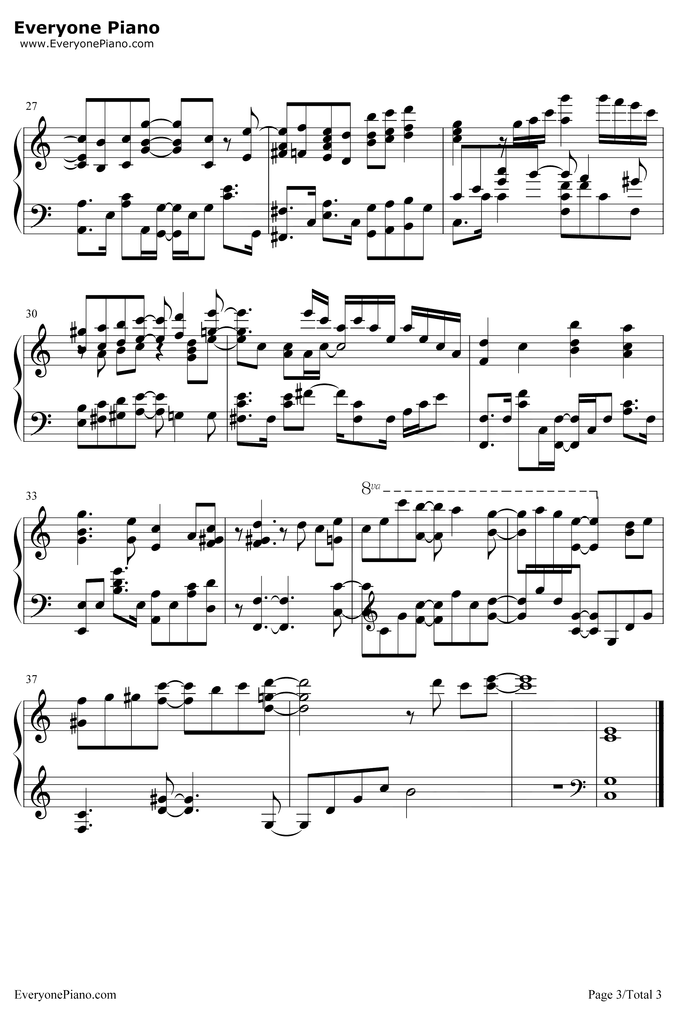 無謬の花钢琴谱-MiaREGINA-无谬の花-只要长得可爱即使是变态你也喜欢吗ED3