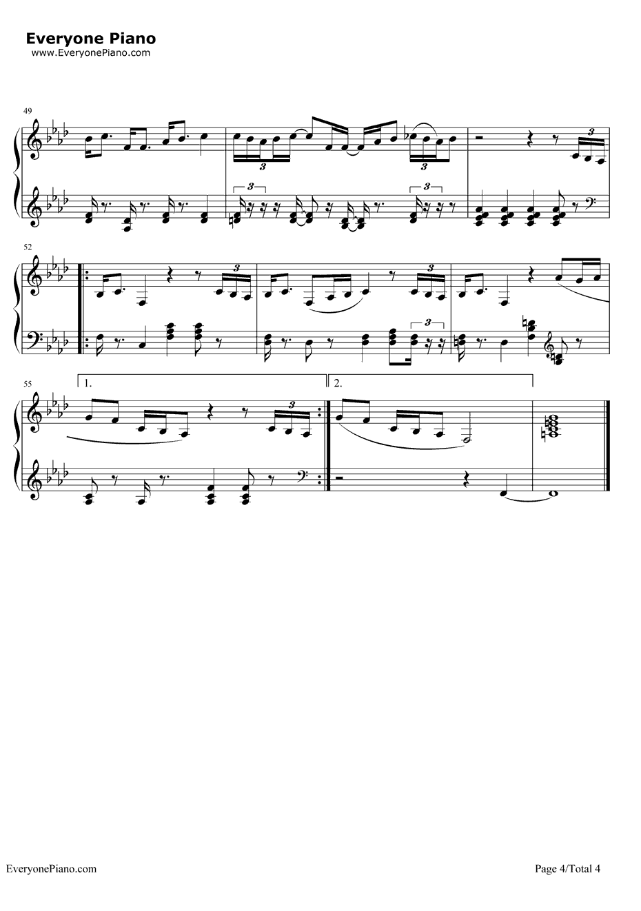 Honeymoon钢琴谱-LanaDelRey-钢琴版4