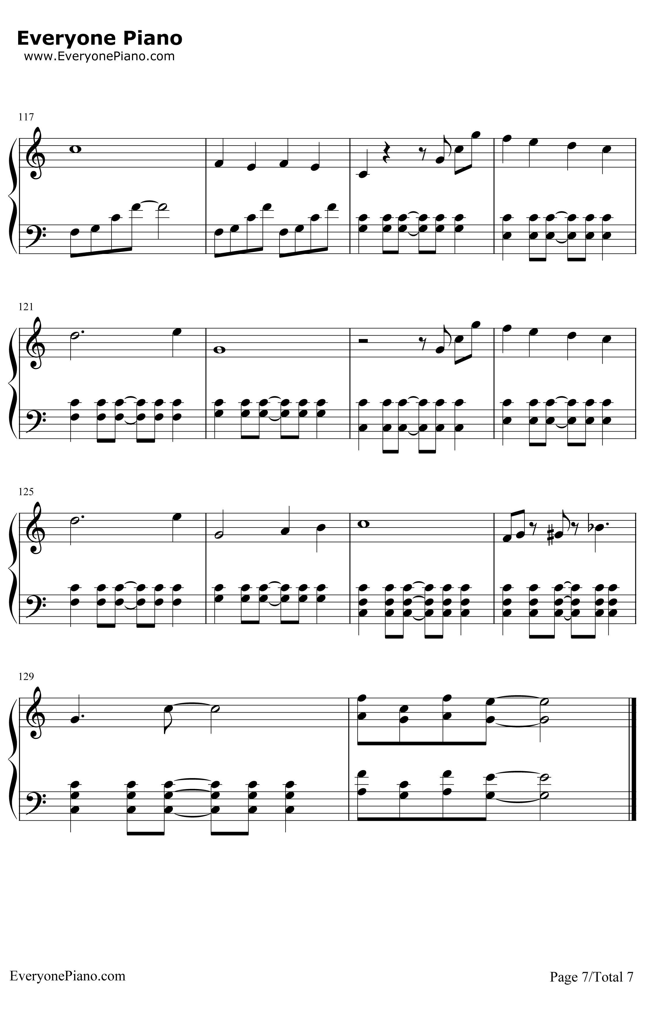 幻化成风（風になる）钢琴谱-辻亚弥乃-《猫的报恩》结尾曲7