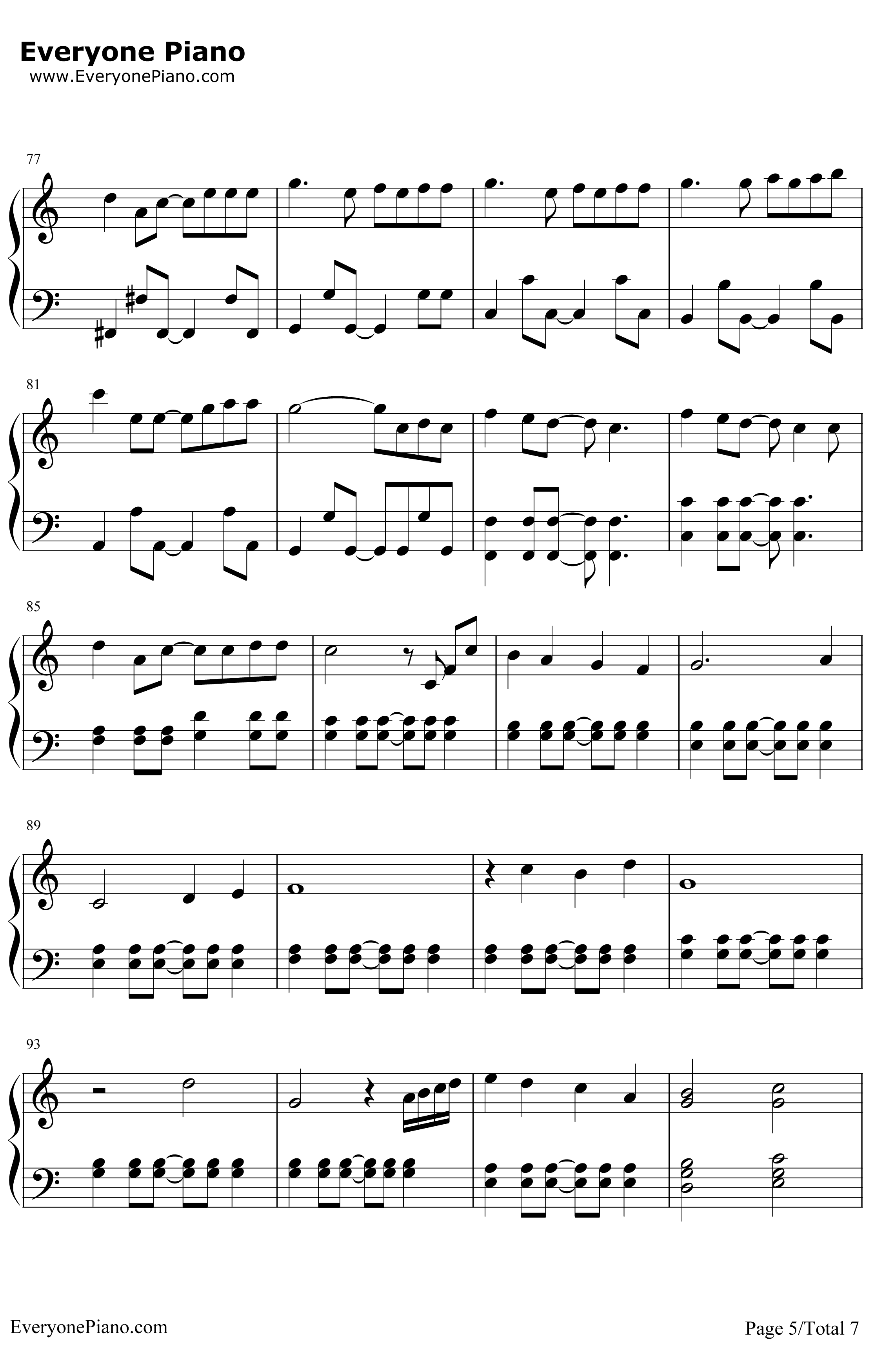 幻化成风（風になる）钢琴谱-辻亚弥乃-《猫的报恩》结尾曲5