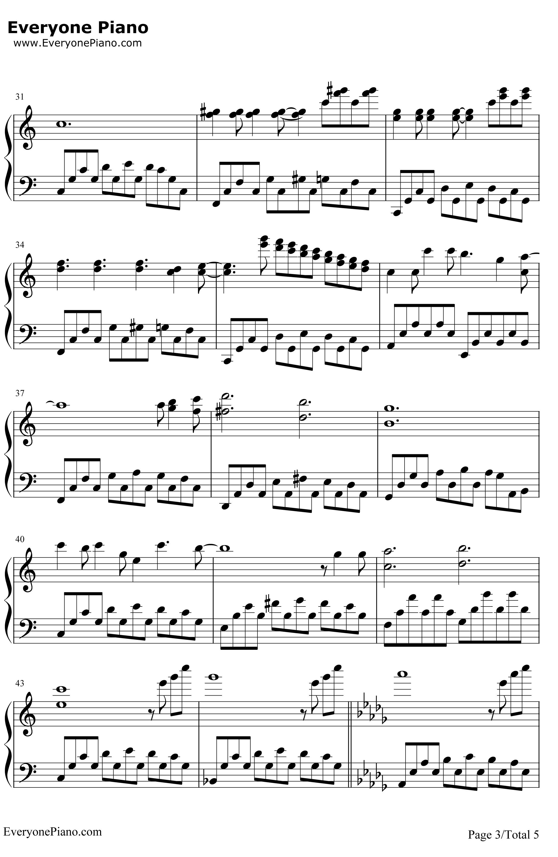 散步钢琴谱-久石让JoeHisaishi宫崎骏-龙猫片头主题曲3