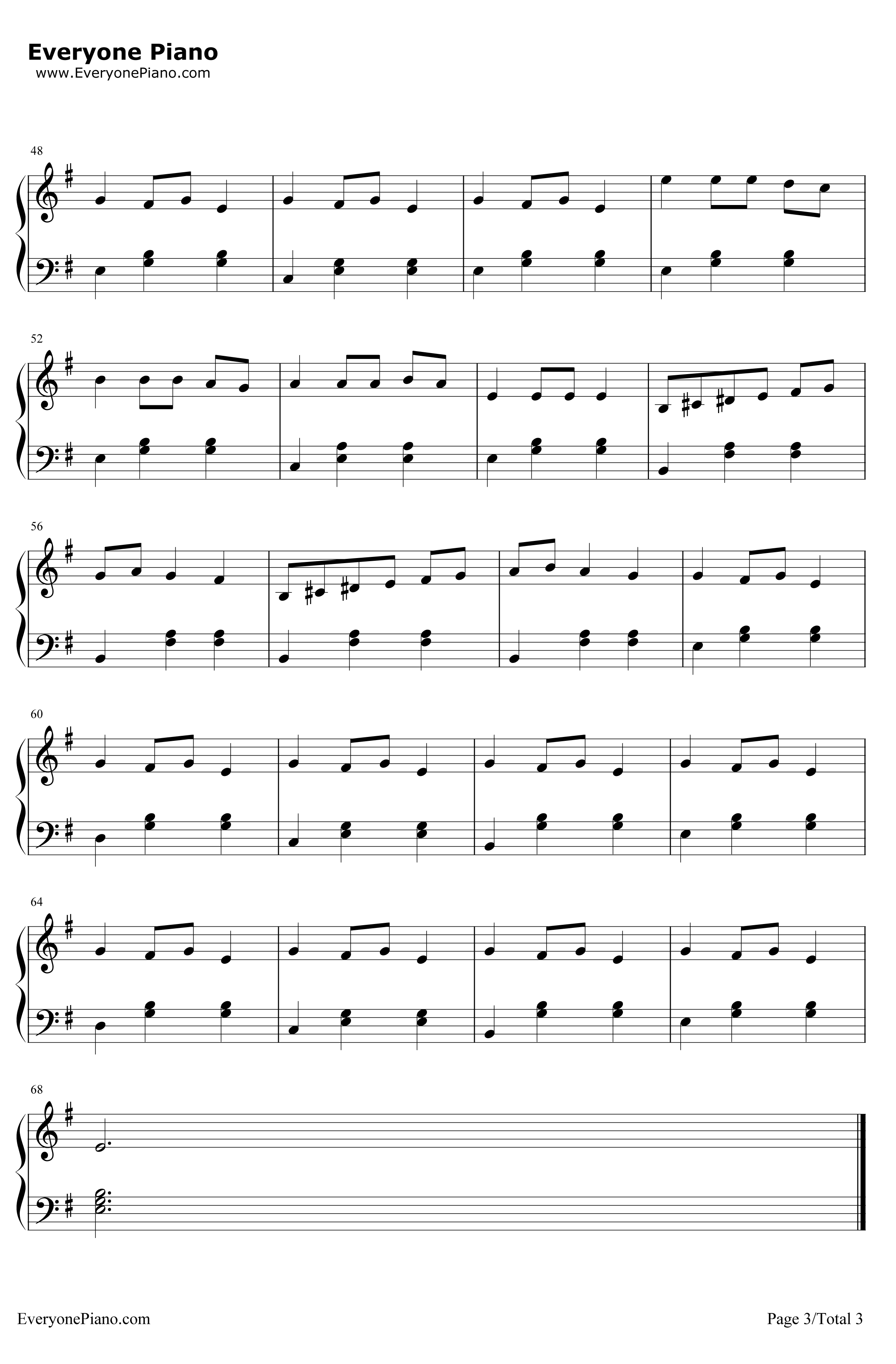 Carol of The Bells钢琴谱-Mykola Dmytrovych Leontovych-钟声颂歌-圣诞歌曲3
