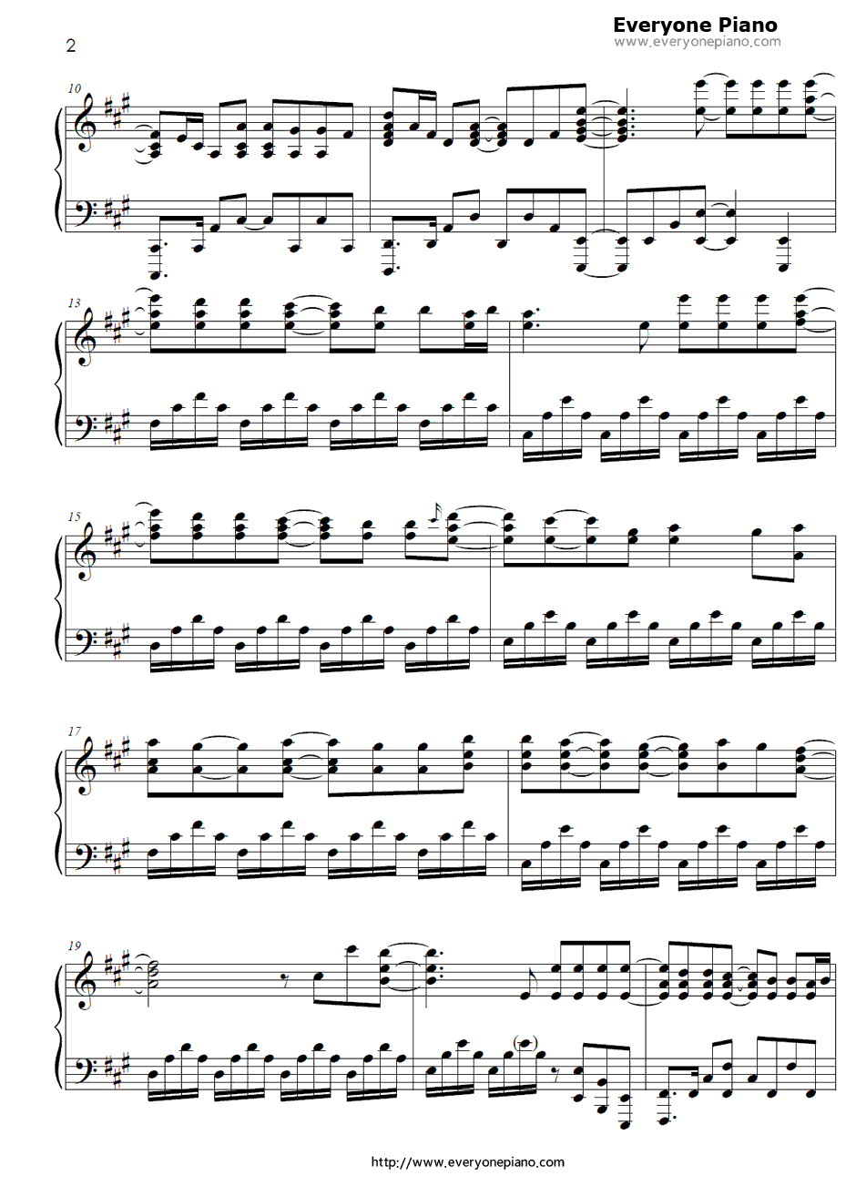 JUST ONE LIFE钢琴谱-Spyair-武士弗拉明戈OP12