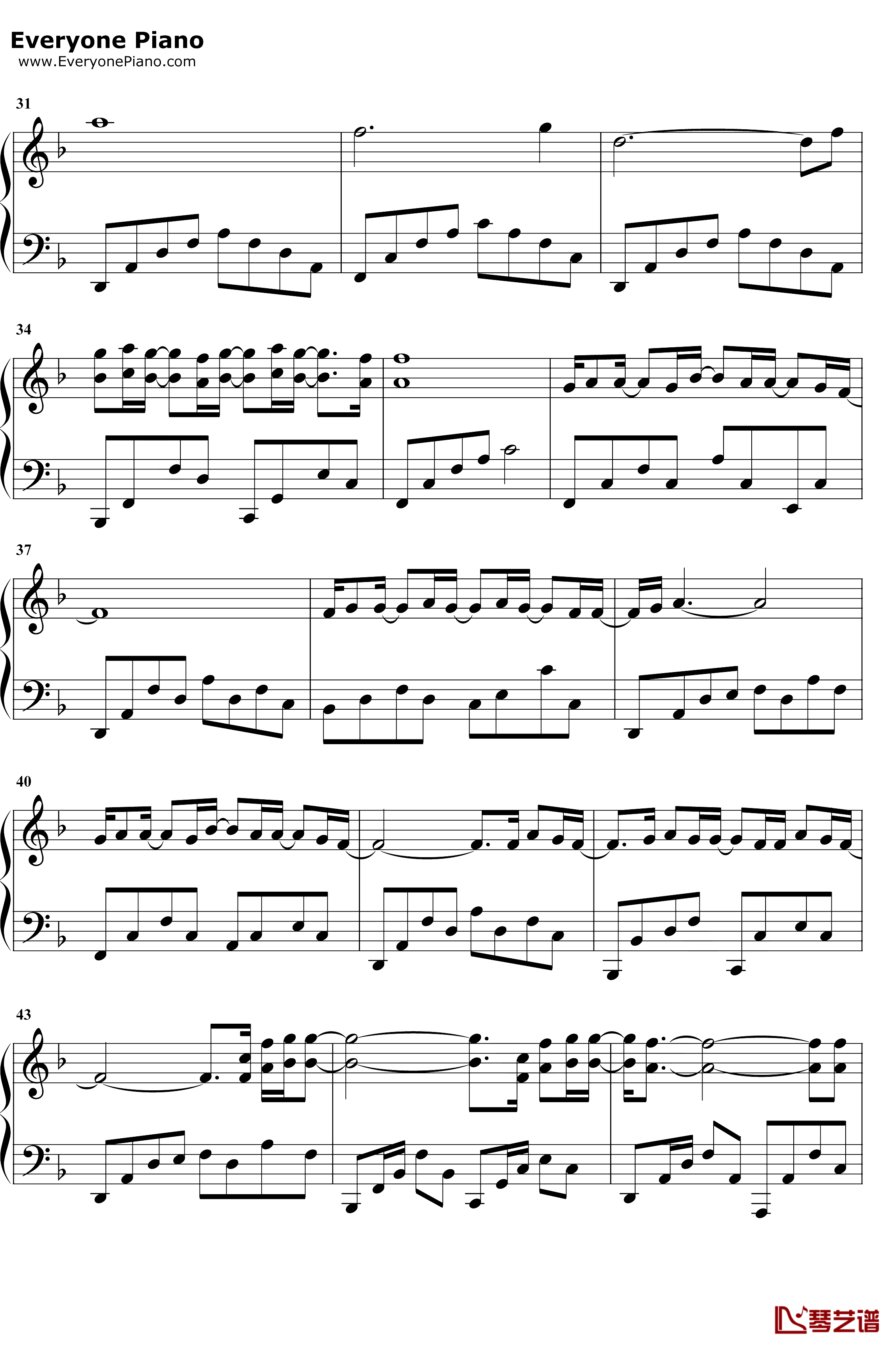 一颗星的夜钢琴谱-尤长靖3