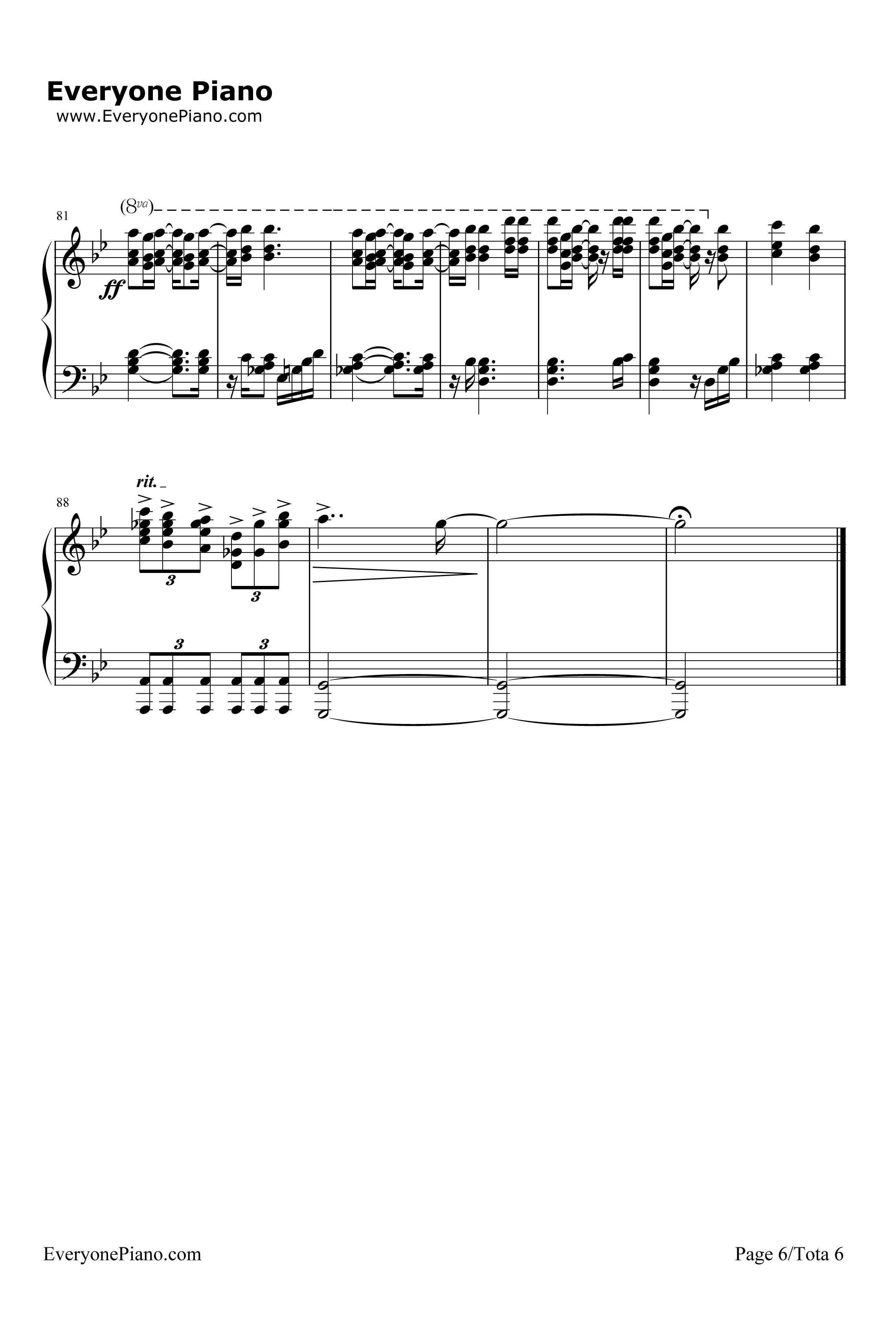 アリスにさよなら钢琴谱-GUMI6