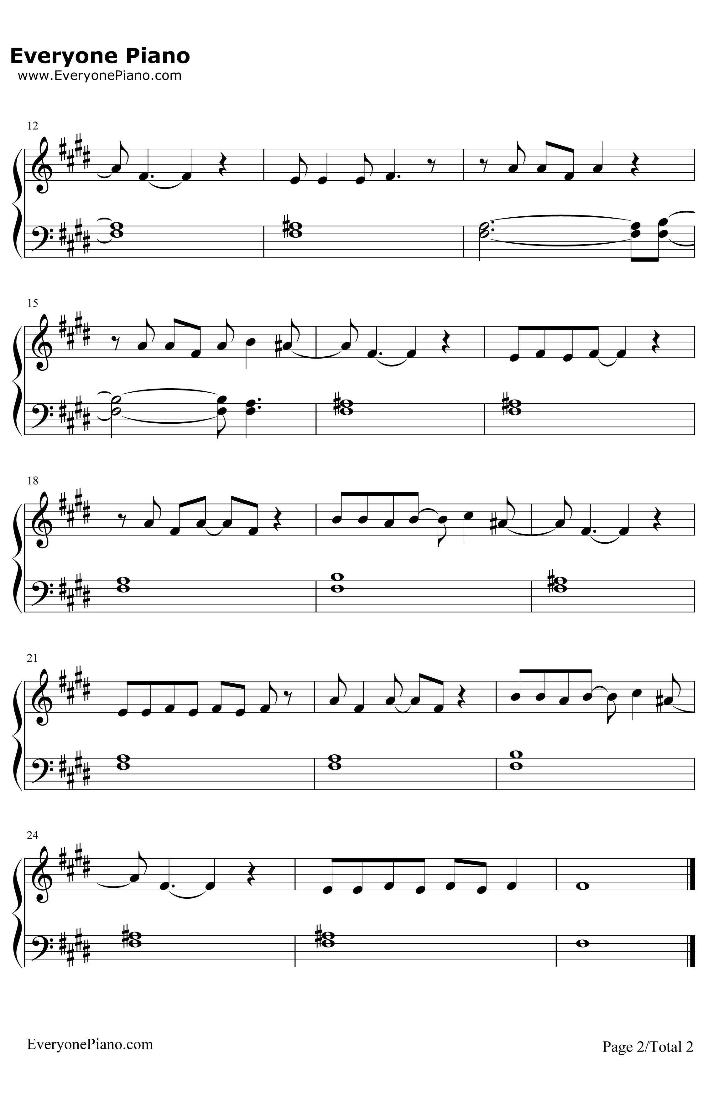 PPAP抒情版钢琴谱-KBShinya2