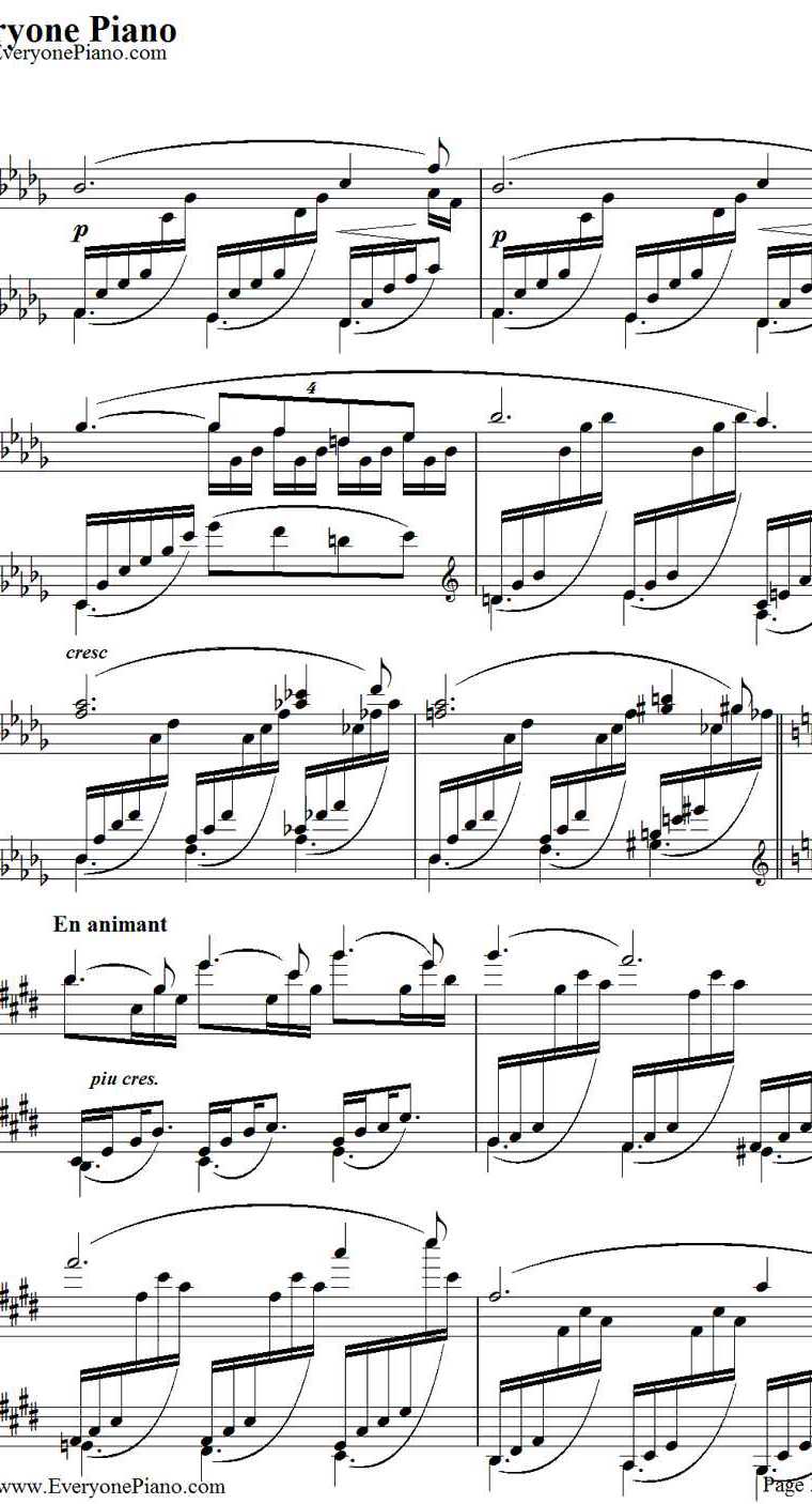 Clair de lune钢琴谱-德彪西（Debussy）3