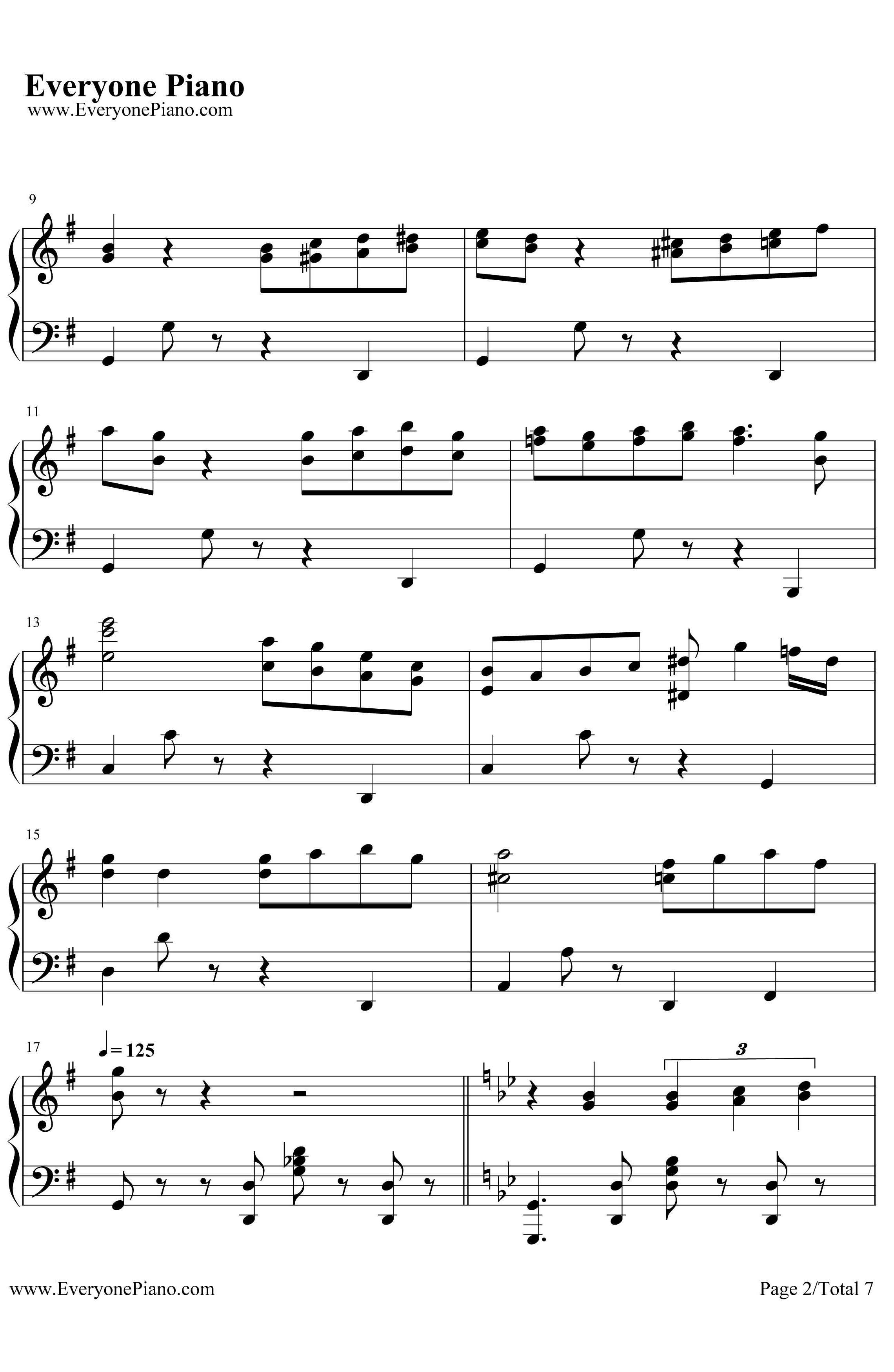 Por Una Cabeza钢琴谱-ThomasNewman汤玛斯纽曼-经典探戈舞曲2