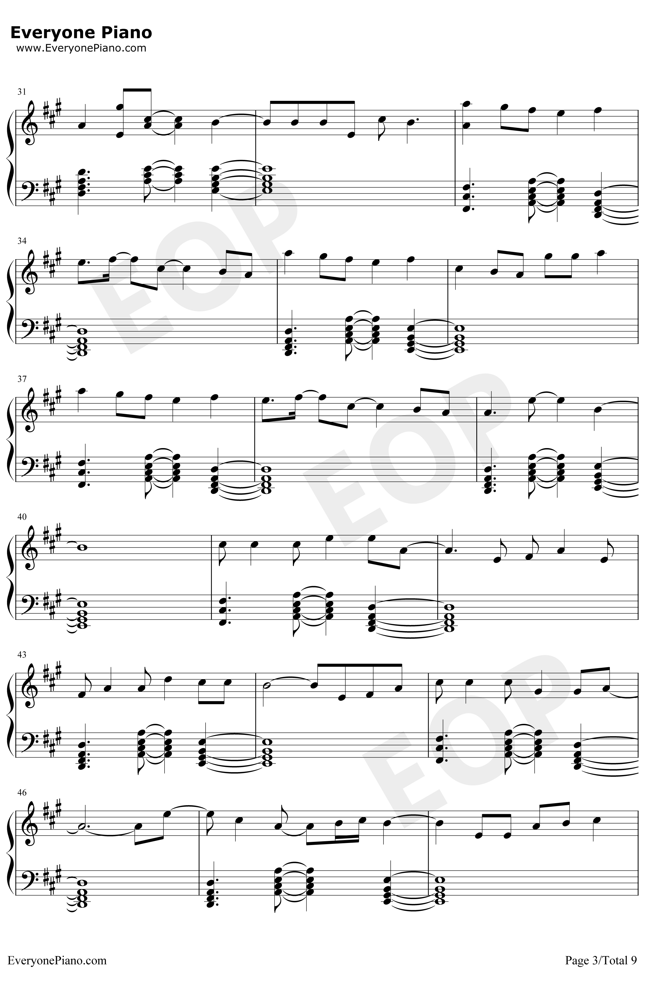 Heaven钢琴谱-Avicii Chris Martin3