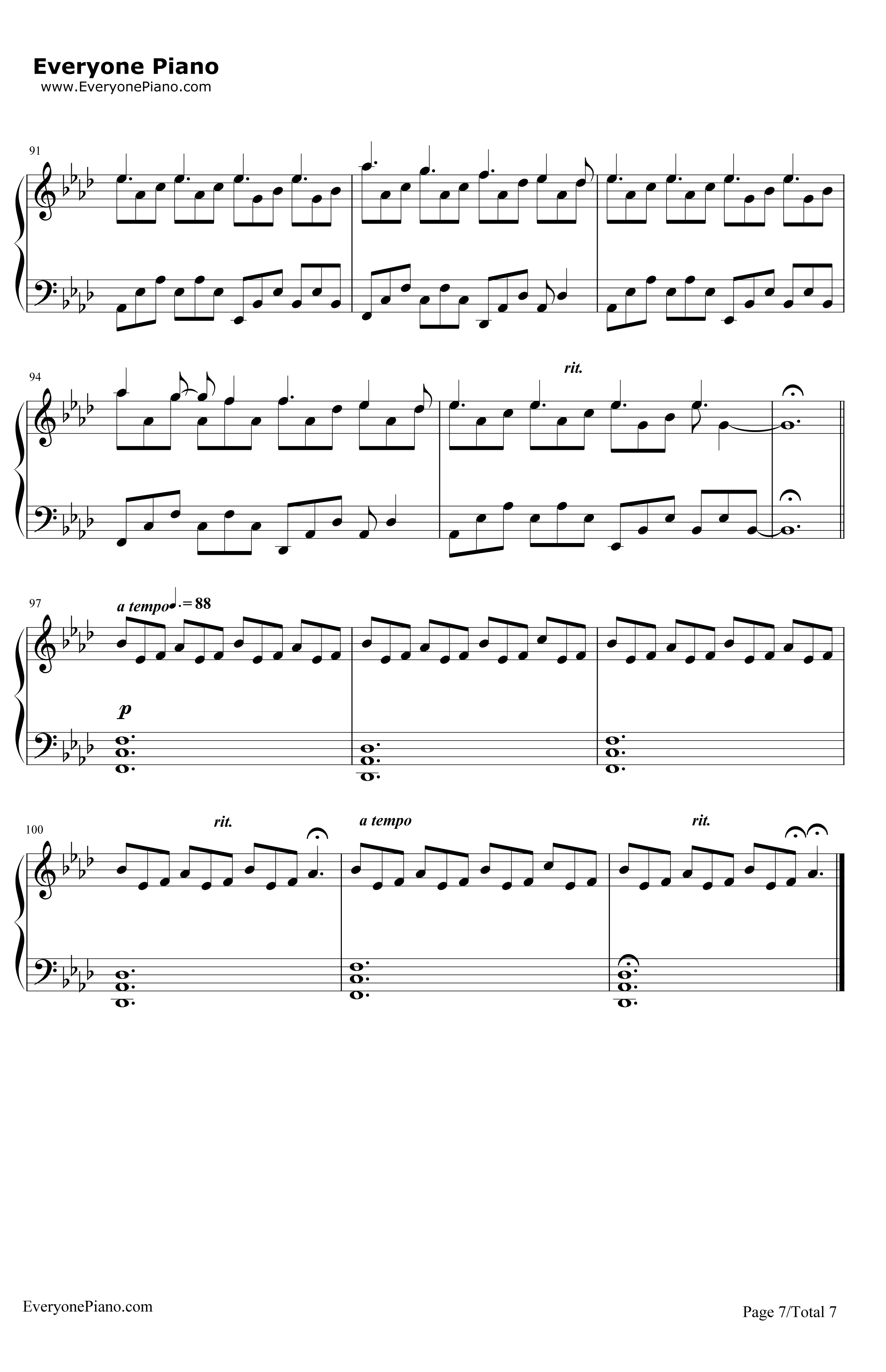 NuvoleBianche钢琴谱-LudovicoEinaudi7