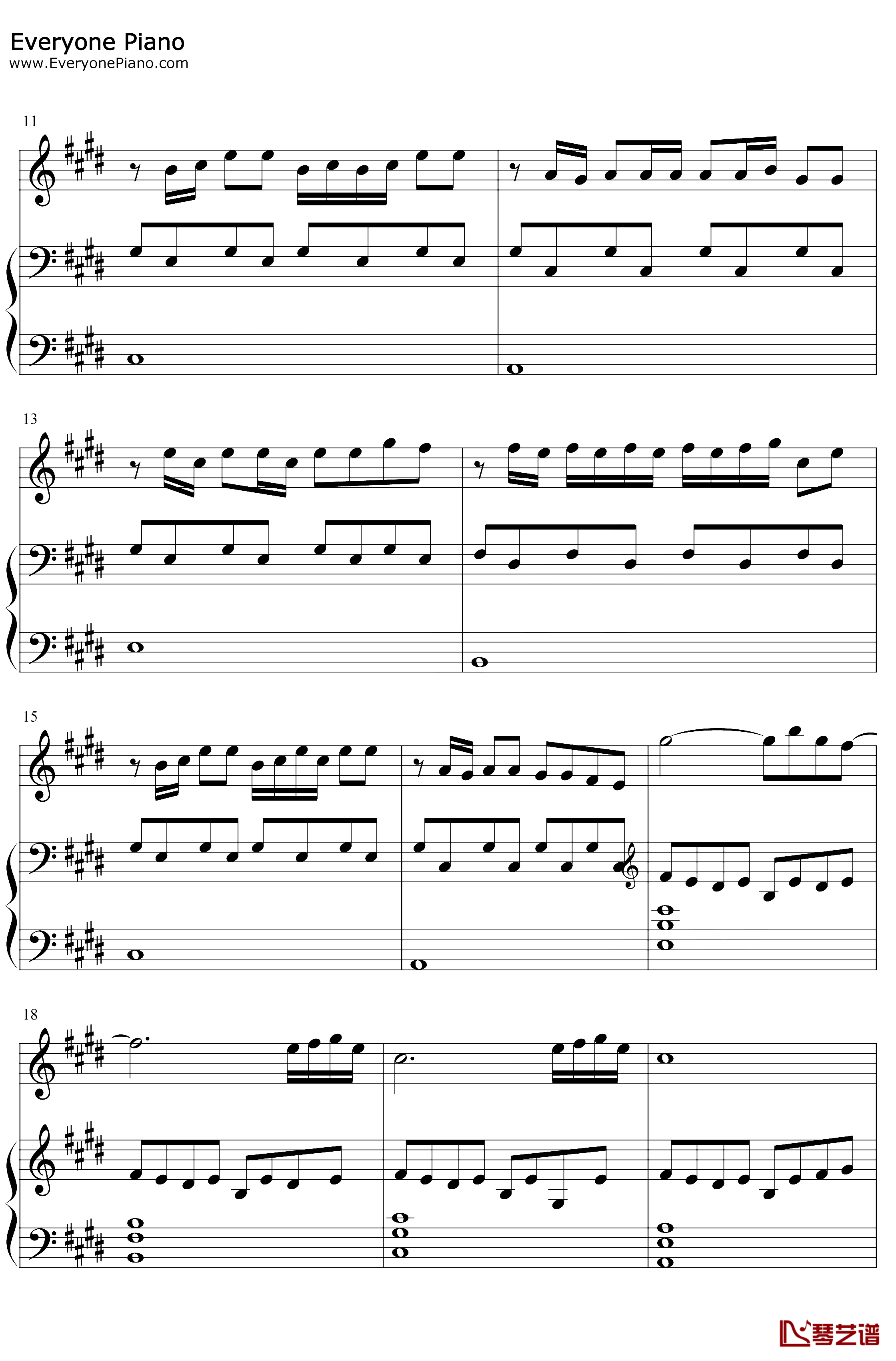 少年钢琴谱-梦然-弹唱版2