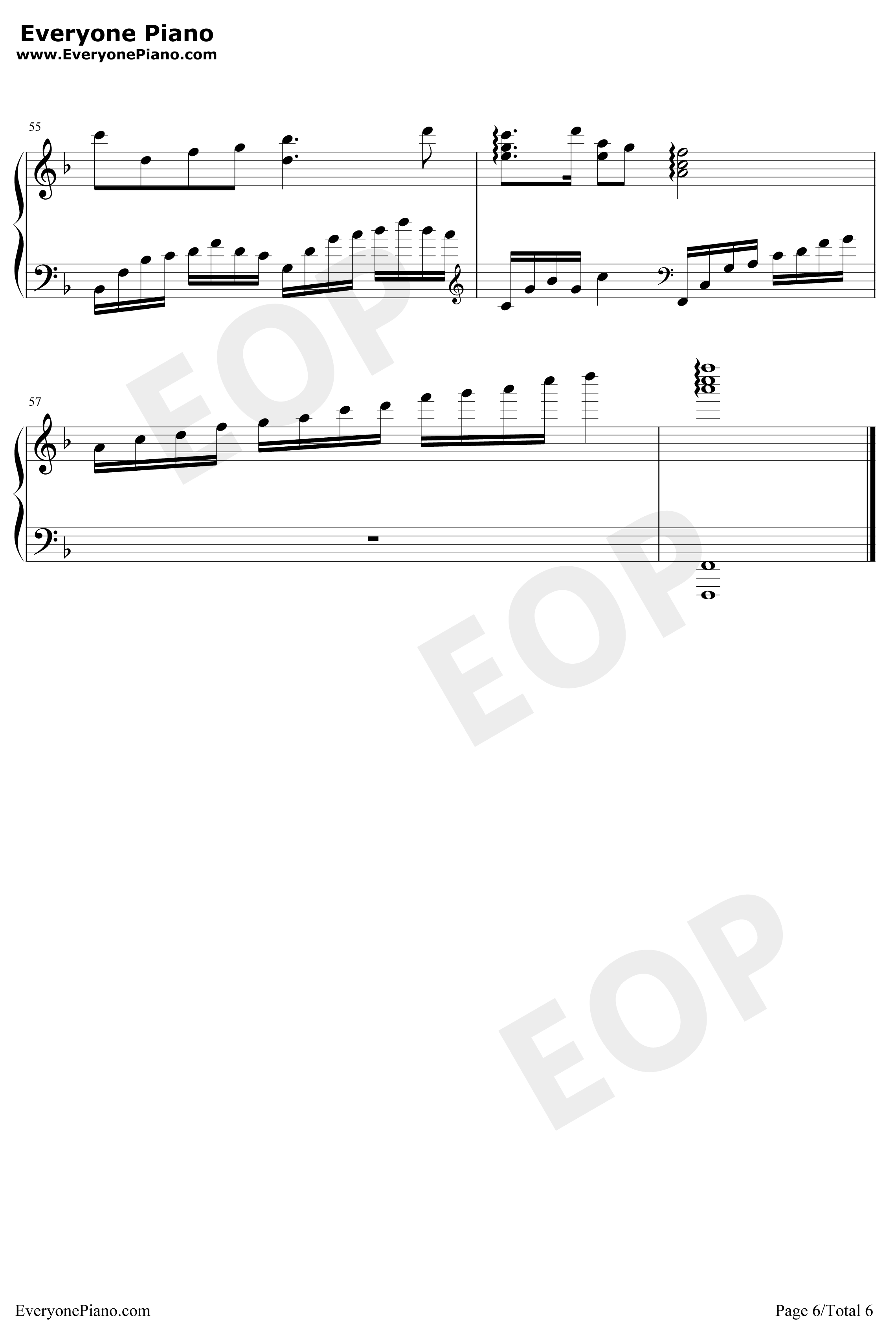 一条大河钢琴谱-刘炽-完美独奏版-我的祖国-上甘岭插曲6
