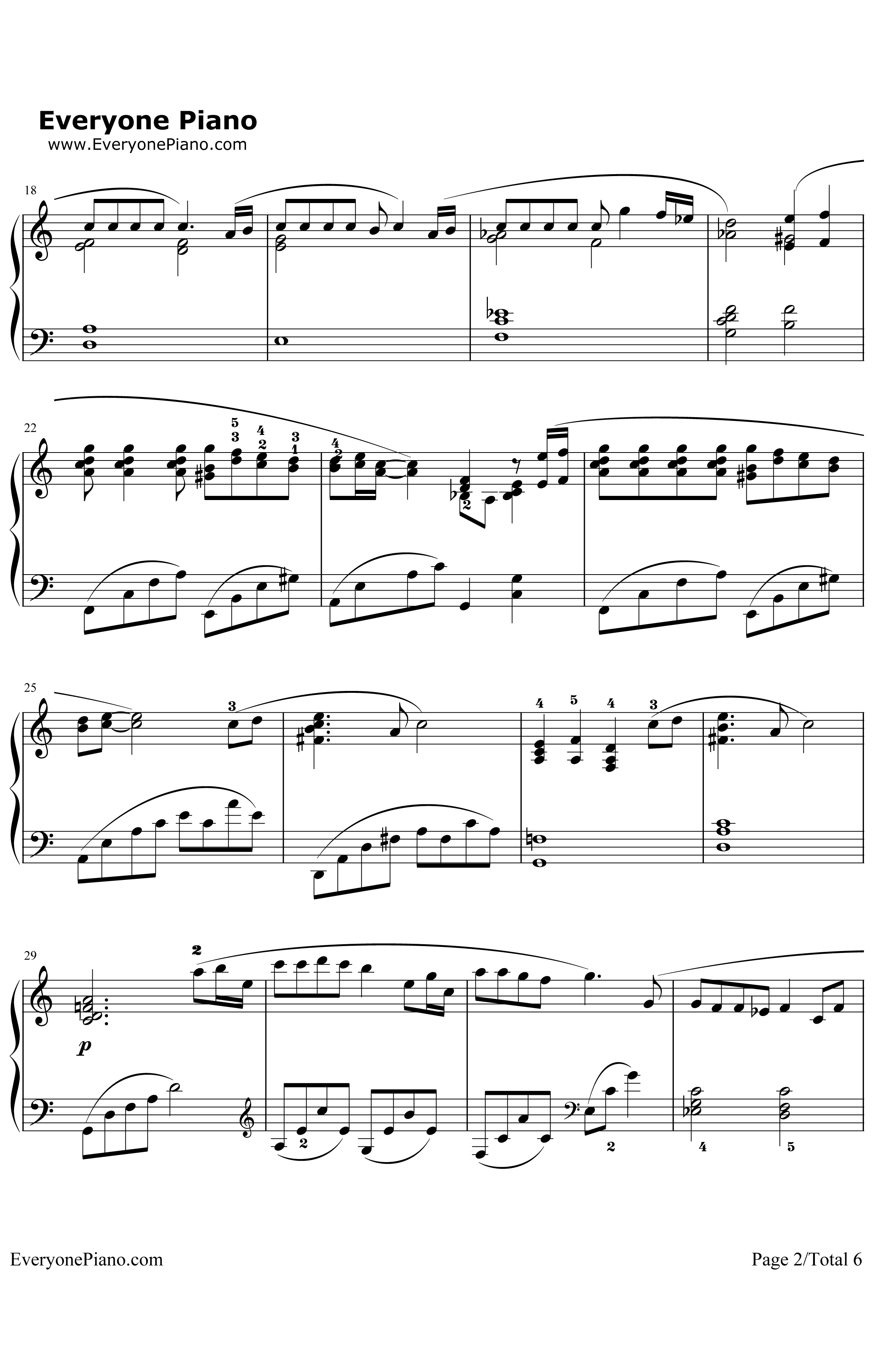 《千与千寻》钢琴谱-久石让宫崎骏-那个夏天（OneSummer'sDay）2