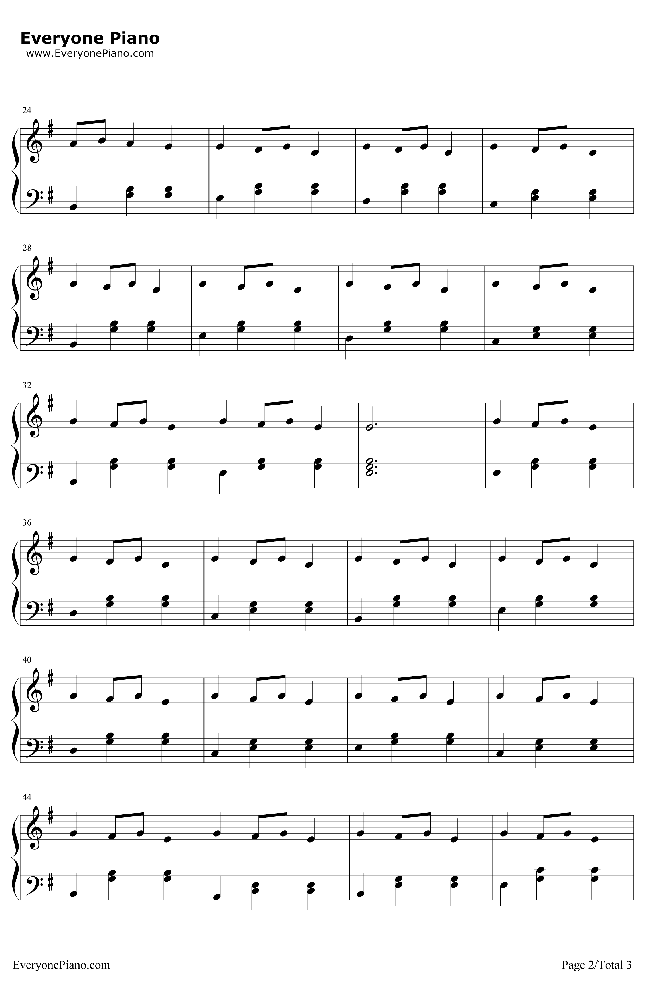 Carol of The Bells钢琴谱-Mykola Dmytrovych Leontovych-钟声颂歌-圣诞歌曲2