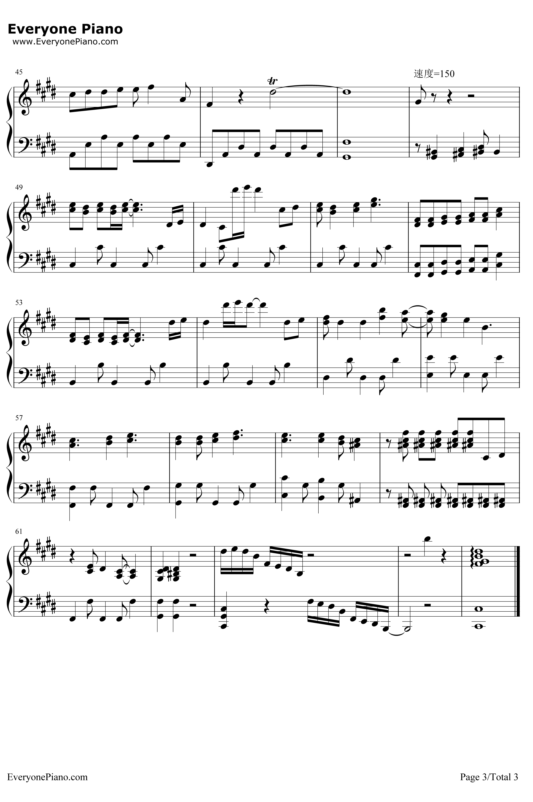 悲伤的天使钢琴谱-伊戈尔·克鲁多伊3