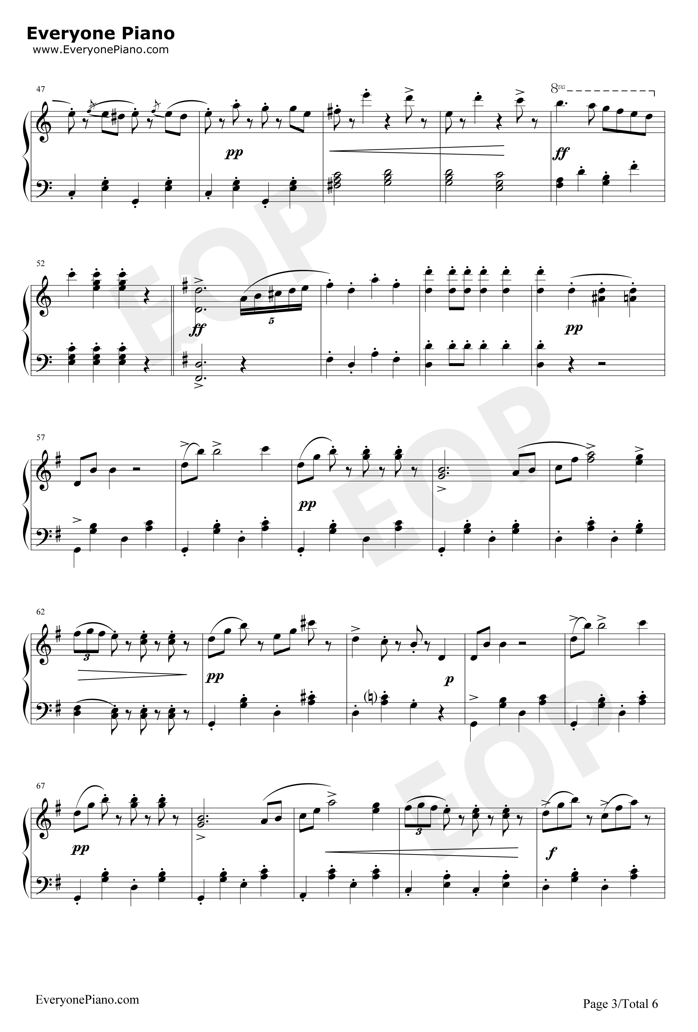 拉德斯基进行曲钢琴谱-约翰·施特劳斯JohannStraussSr.-新年音乐会钢琴独奏版3