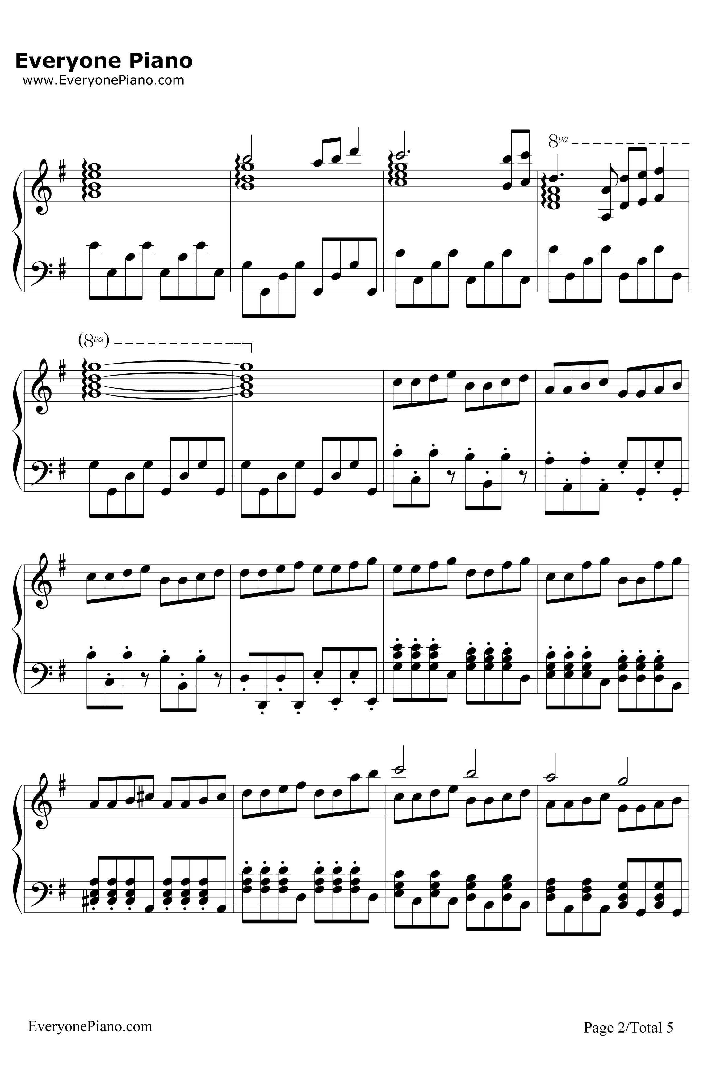 TheSimsTheme钢琴谱-SteveJablonsky-《模拟人生3》OST-EOP教学曲2