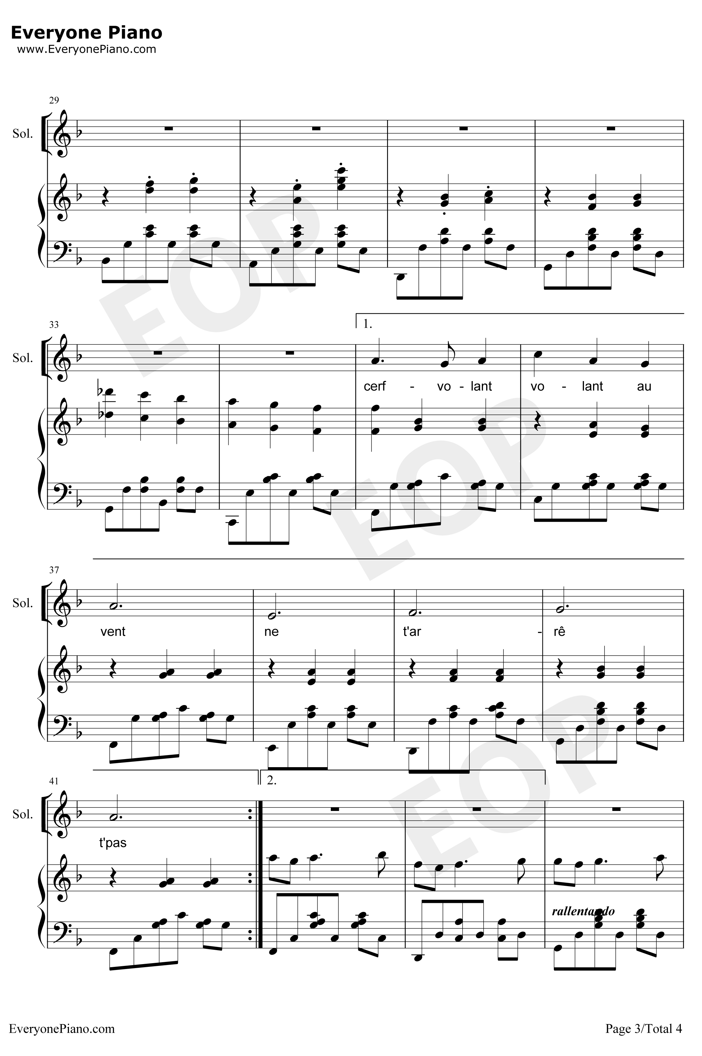 Cerf钢琴谱-BrunoCoulais-volant-风筝-放牛班的春天插曲3