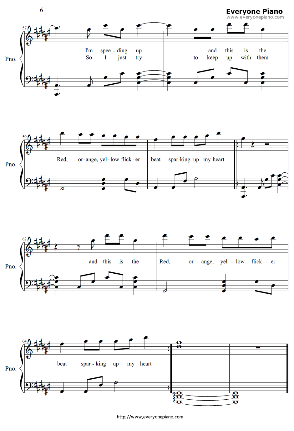 Yellow Flicker Beat钢琴谱-Lorde-饥饿游戏3：嘲笑鸟（上）主题曲6
