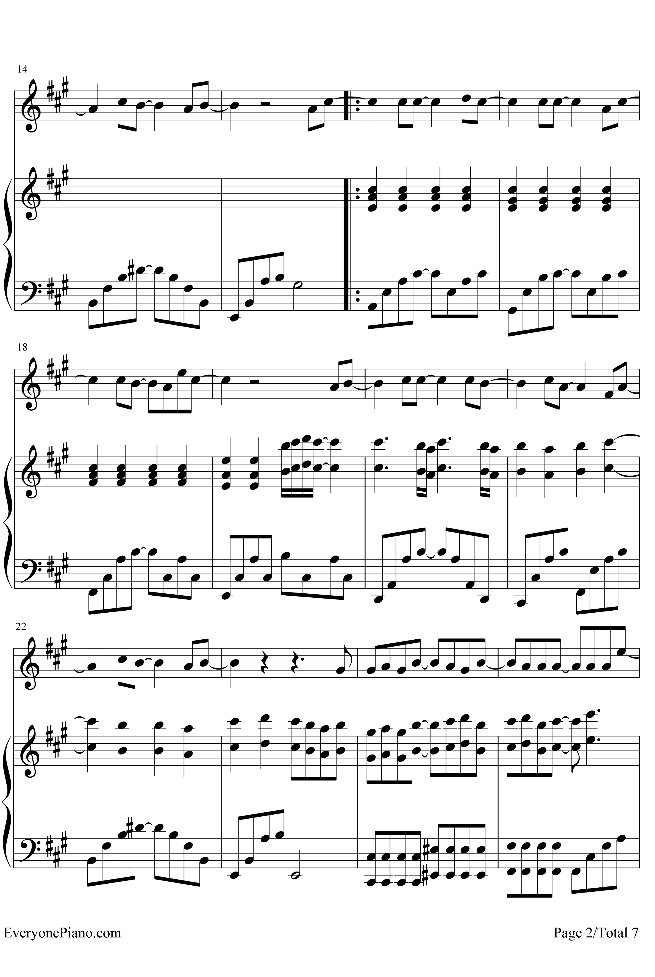 轨迹钢琴谱-周杰伦2