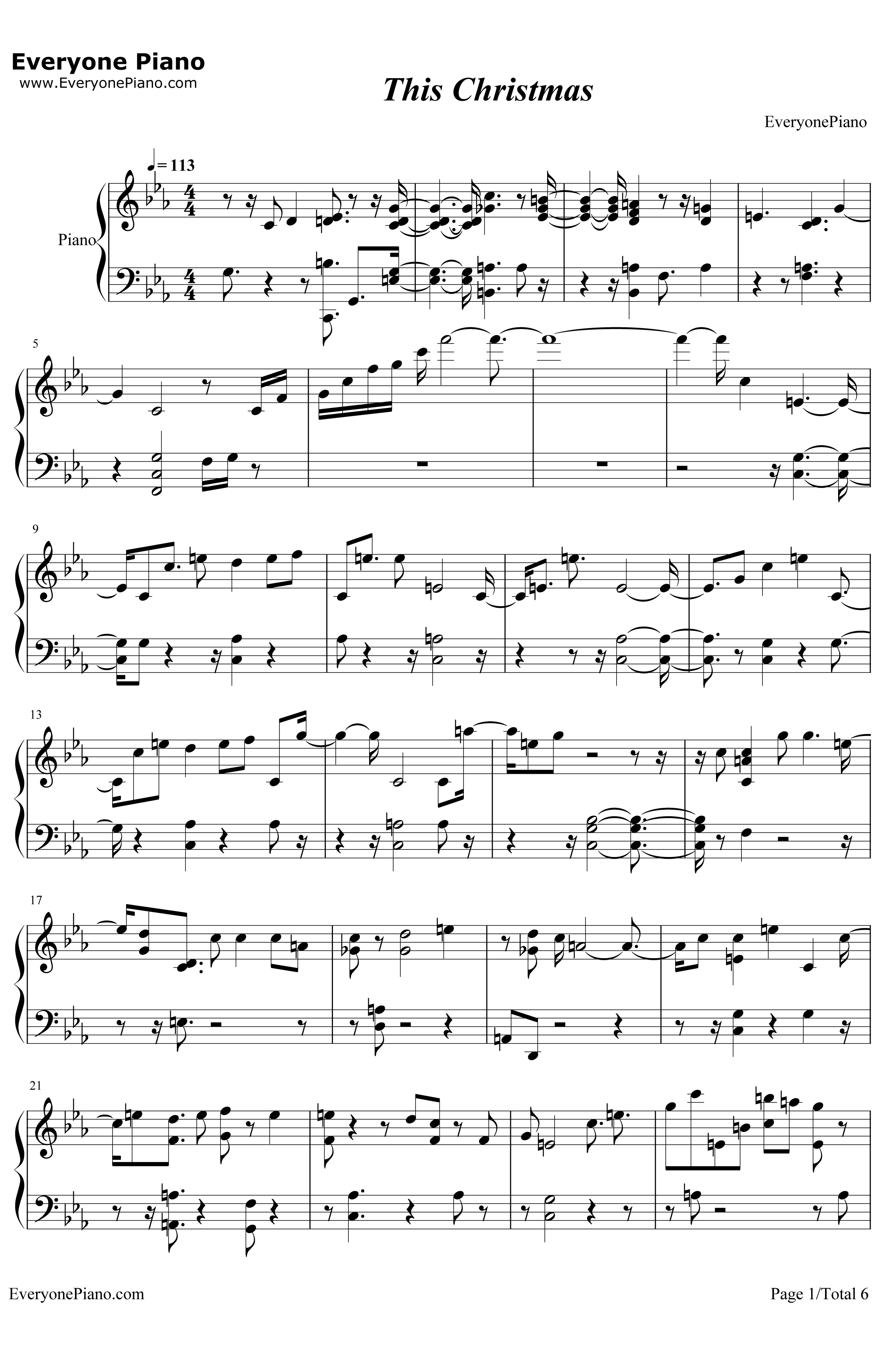 This Christmas钢琴谱 -金泰妍1