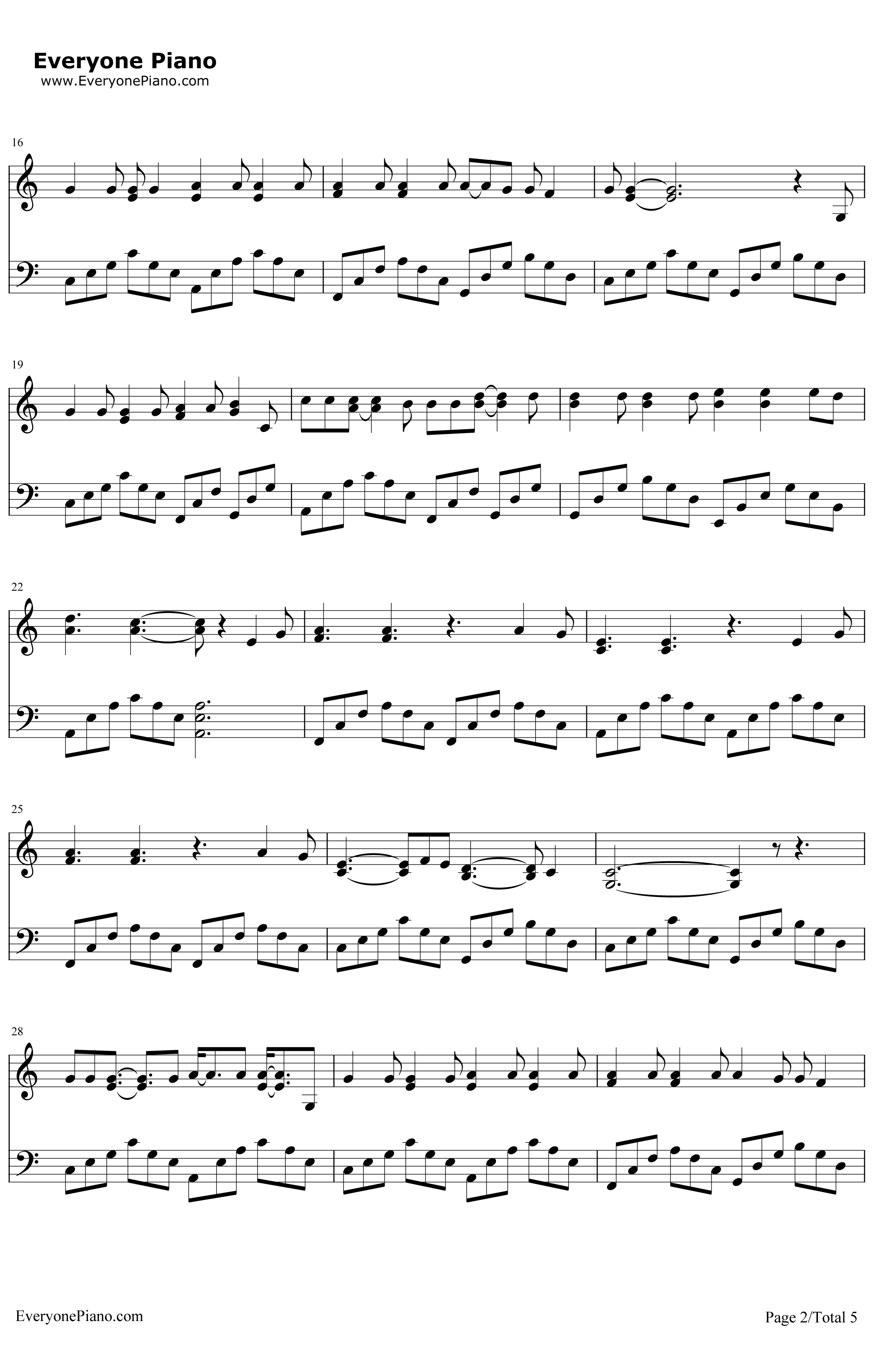 Hallelujah钢琴谱-JeffBuckleyLeonardCohen2