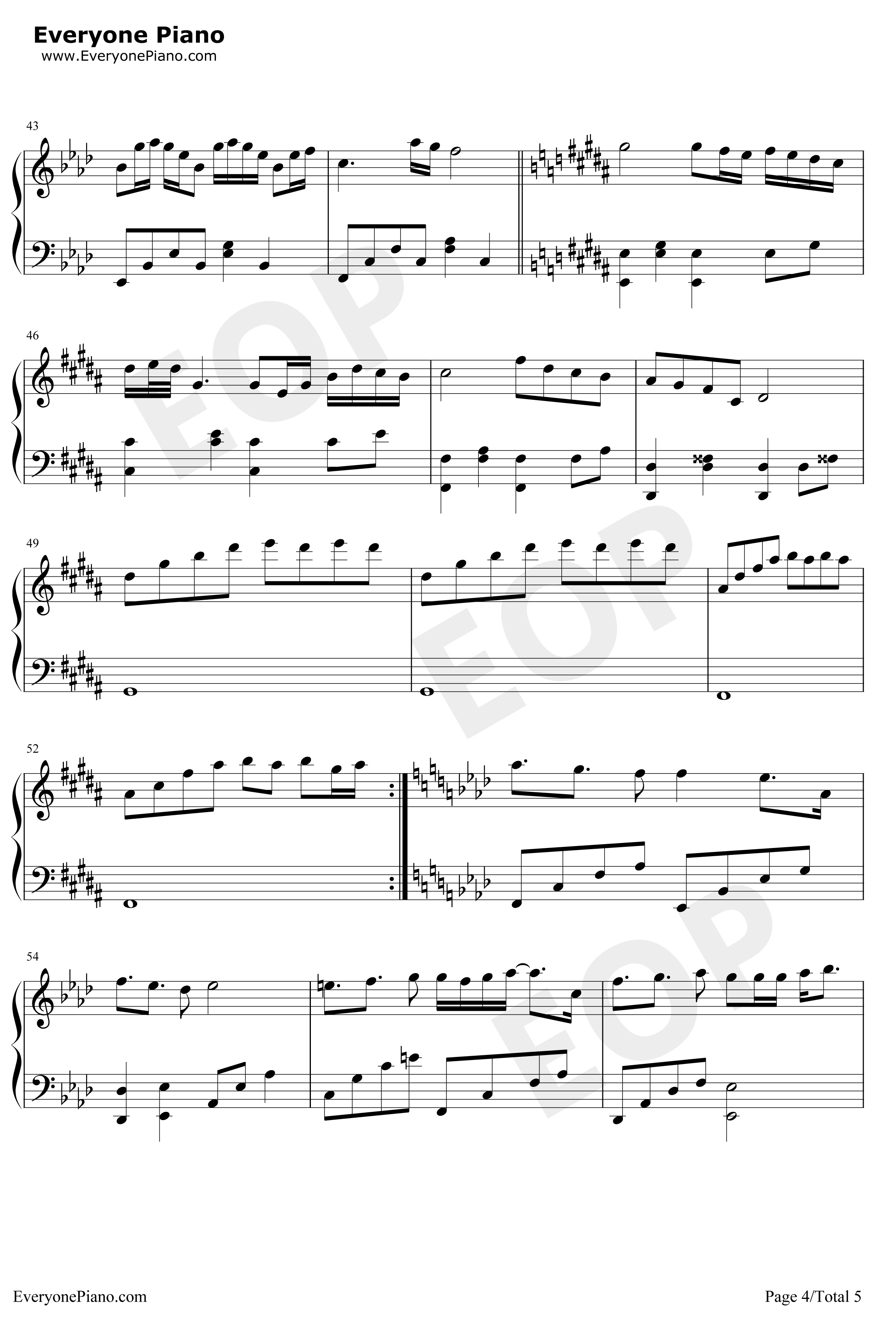 最初的梦想钢琴谱-范玮琪4